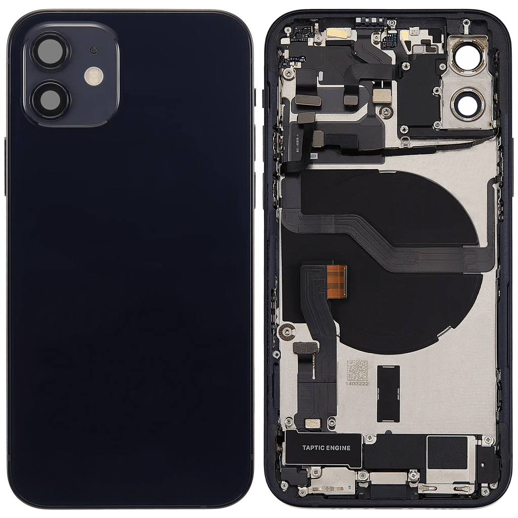 Original Apple-Ausbau A gebraucht – iPhone 12 Backcover/Rahmen Schwarz