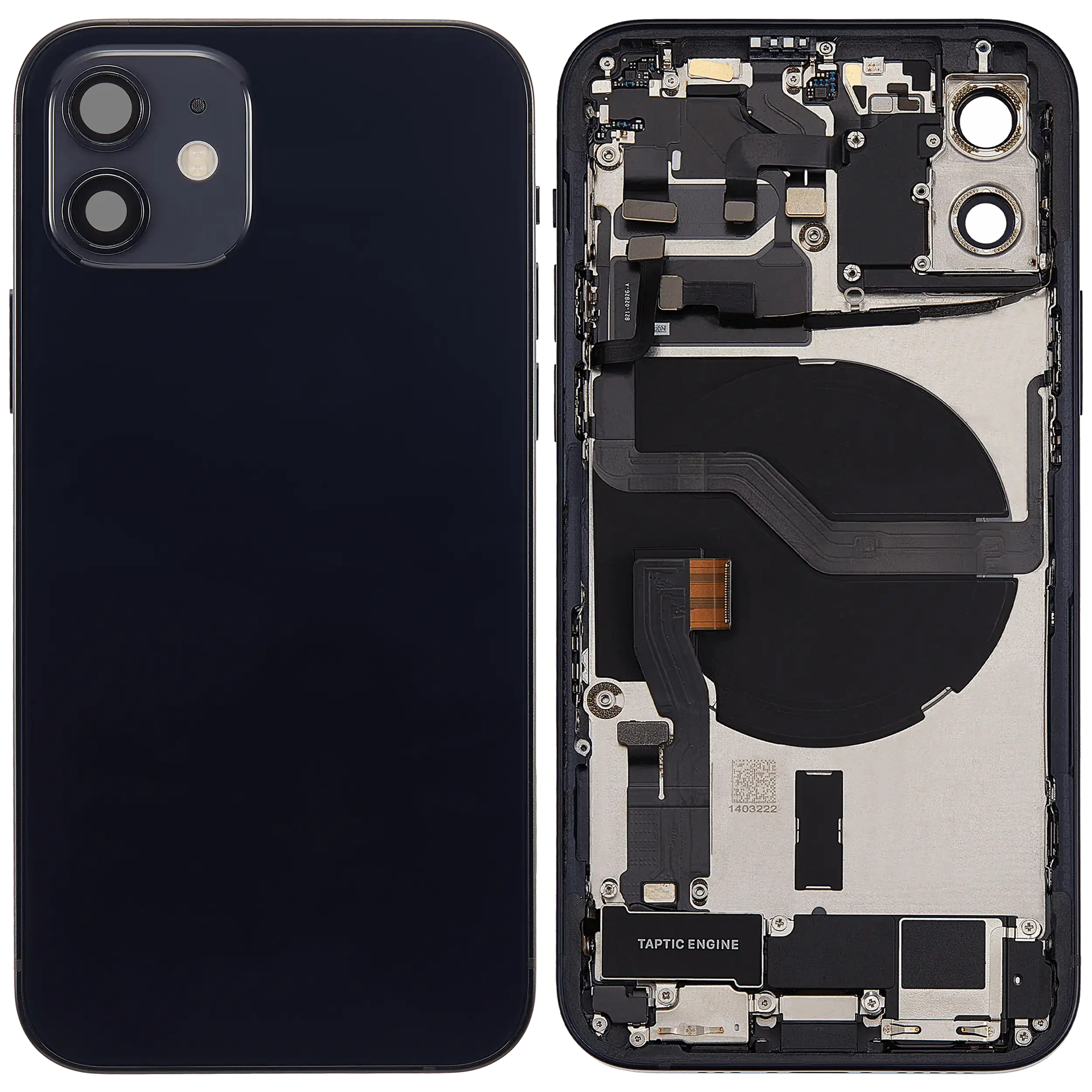 Original Apple-Ausbau A gebraucht – iPhone 12 Backcover/Rahmen Schwarz