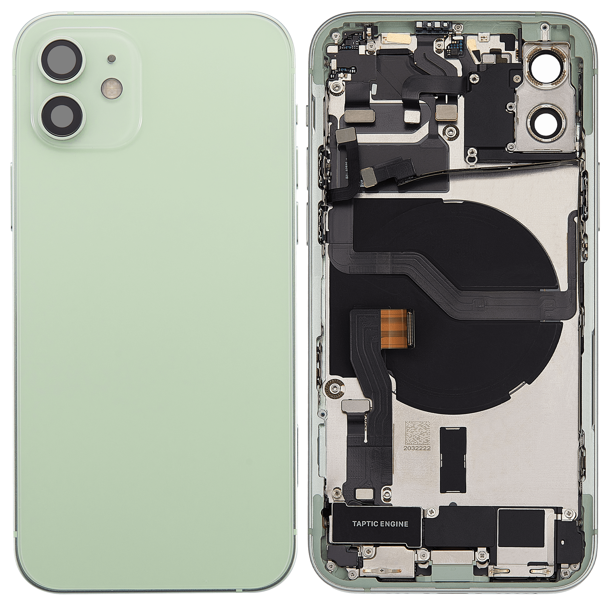Original Apple-Ausbau A gebraucht – iPhone 12 US Version Backcover/Rahmen Grün