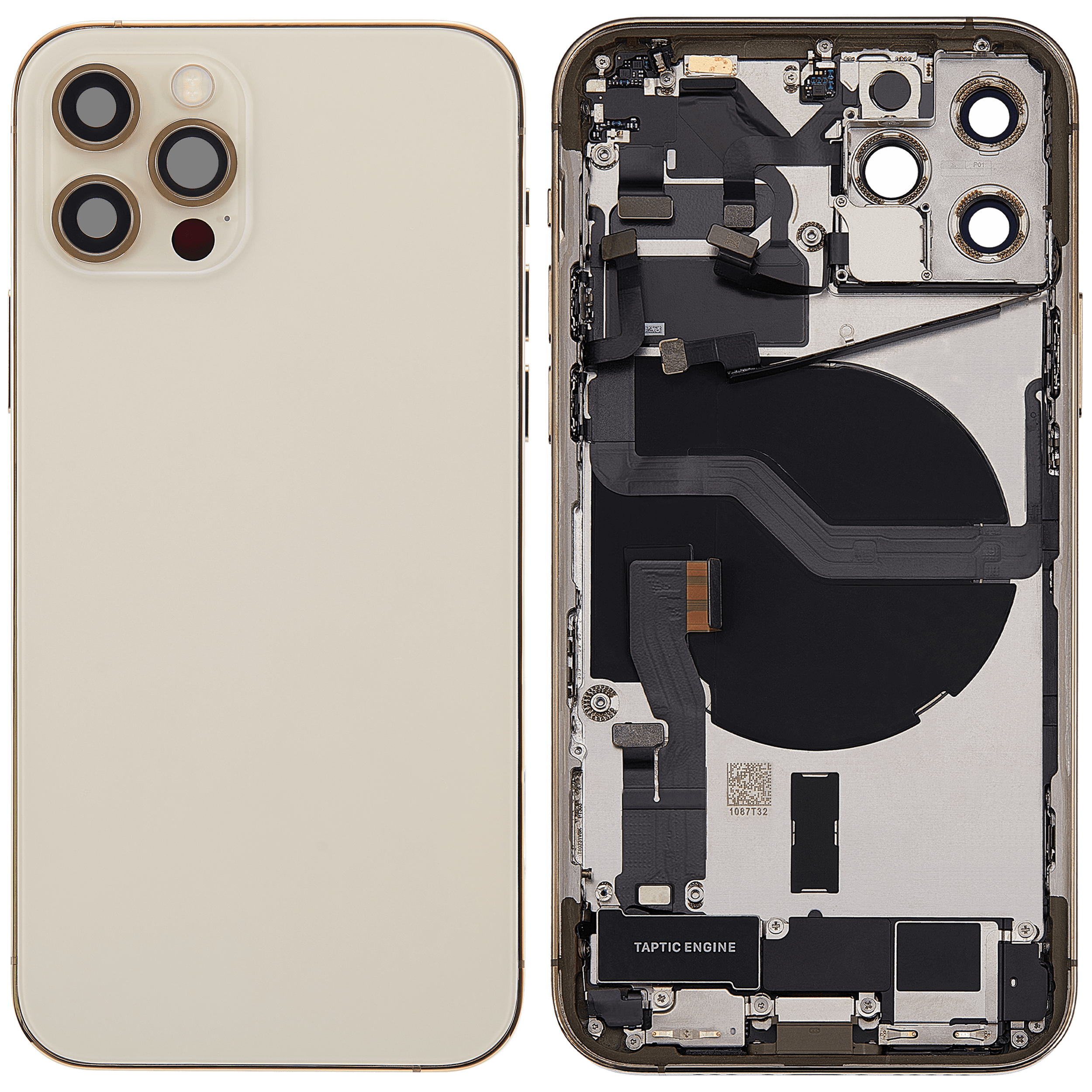 Original Apple-Ausbau A gebraucht – iPhone 12 Pro EU / Backcover/Rahmen Gold