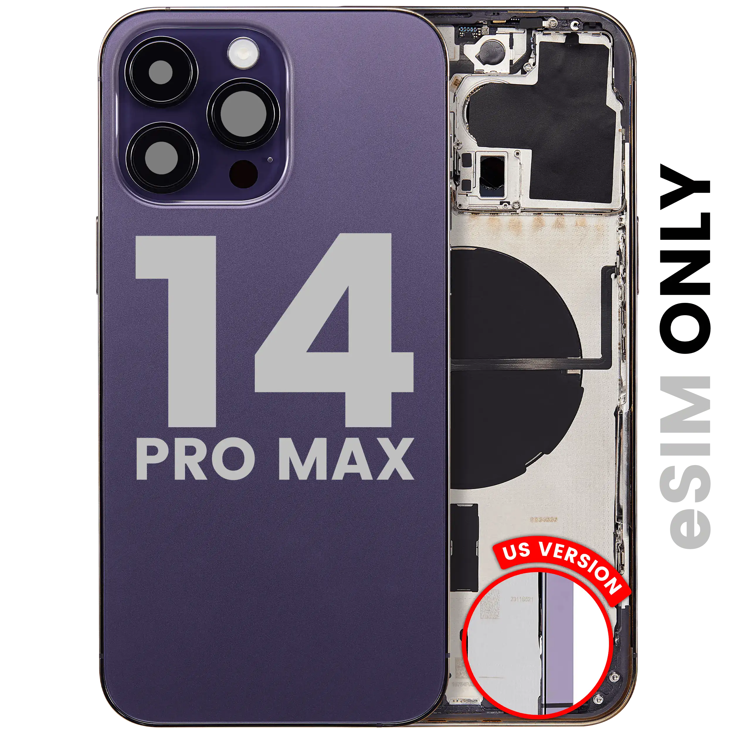 Original Apple-Ausbau B gebraucht – iPhone 14 Pro Backcover/Rahmen Deep Violett
