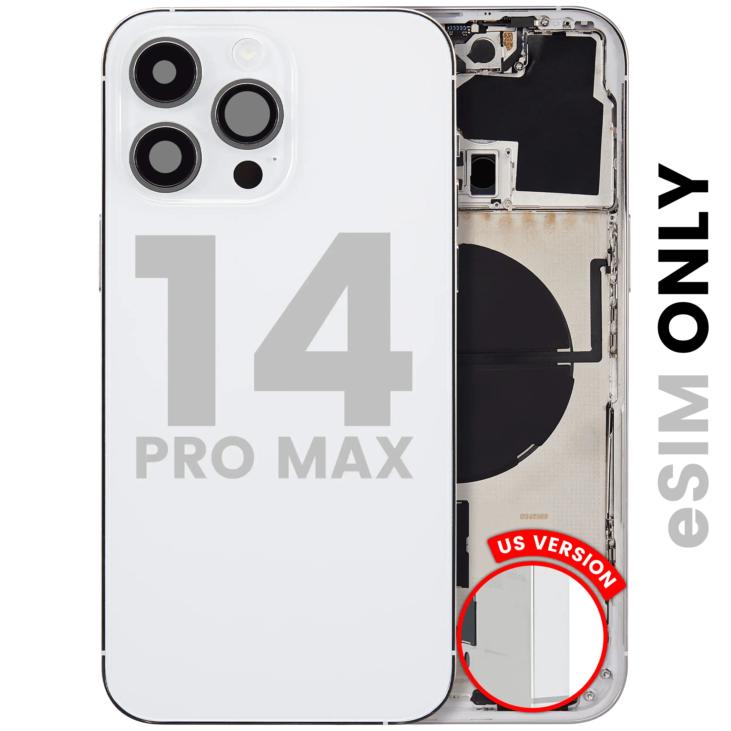 Original Apple-Ausbau A gebraucht – iPhone 14 Pro Max Backcover/Rahmen Silber