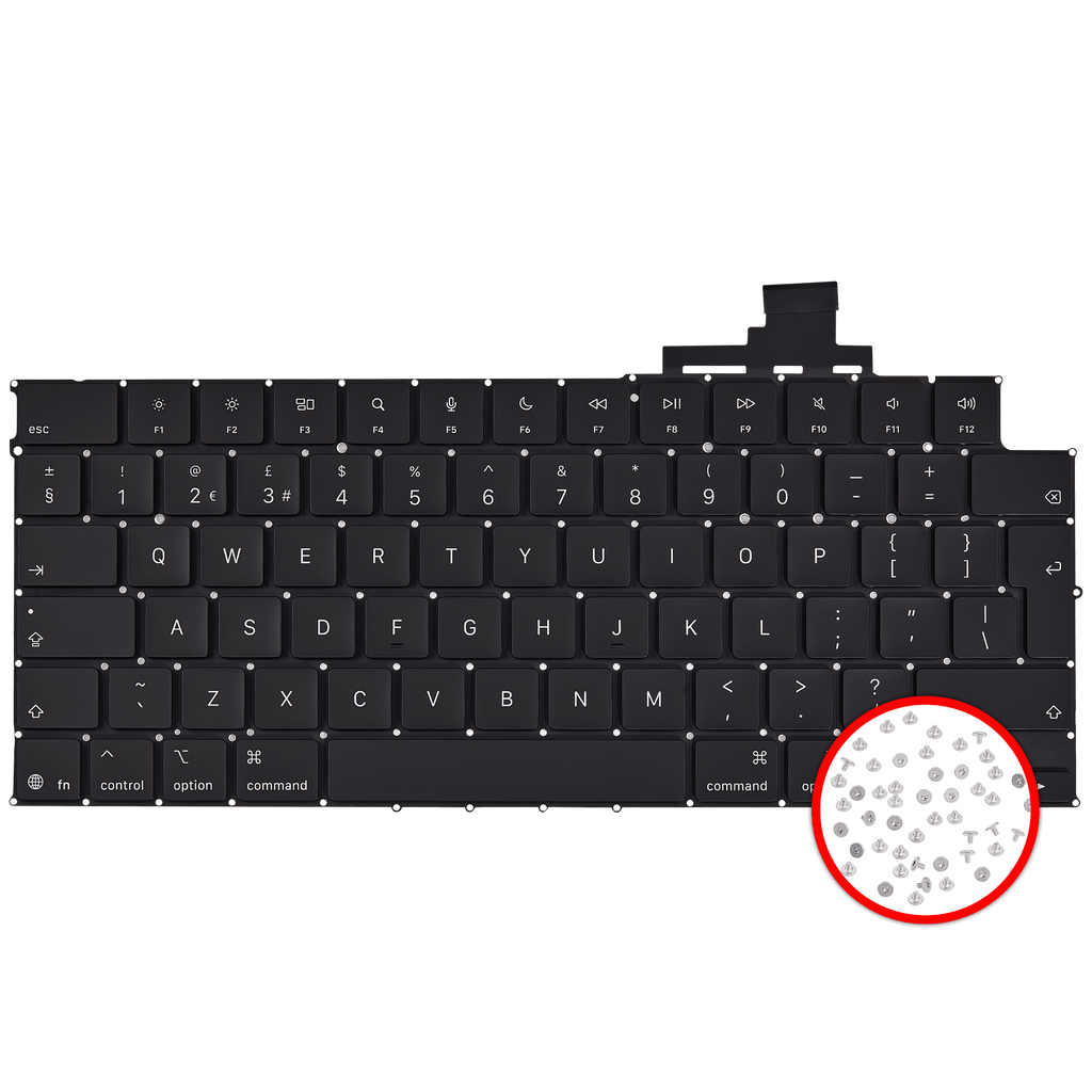 Tastatur m. Hintergrundbeleuchtung + Schrauben f. MacBook Air 13"A3240UK-Layout
