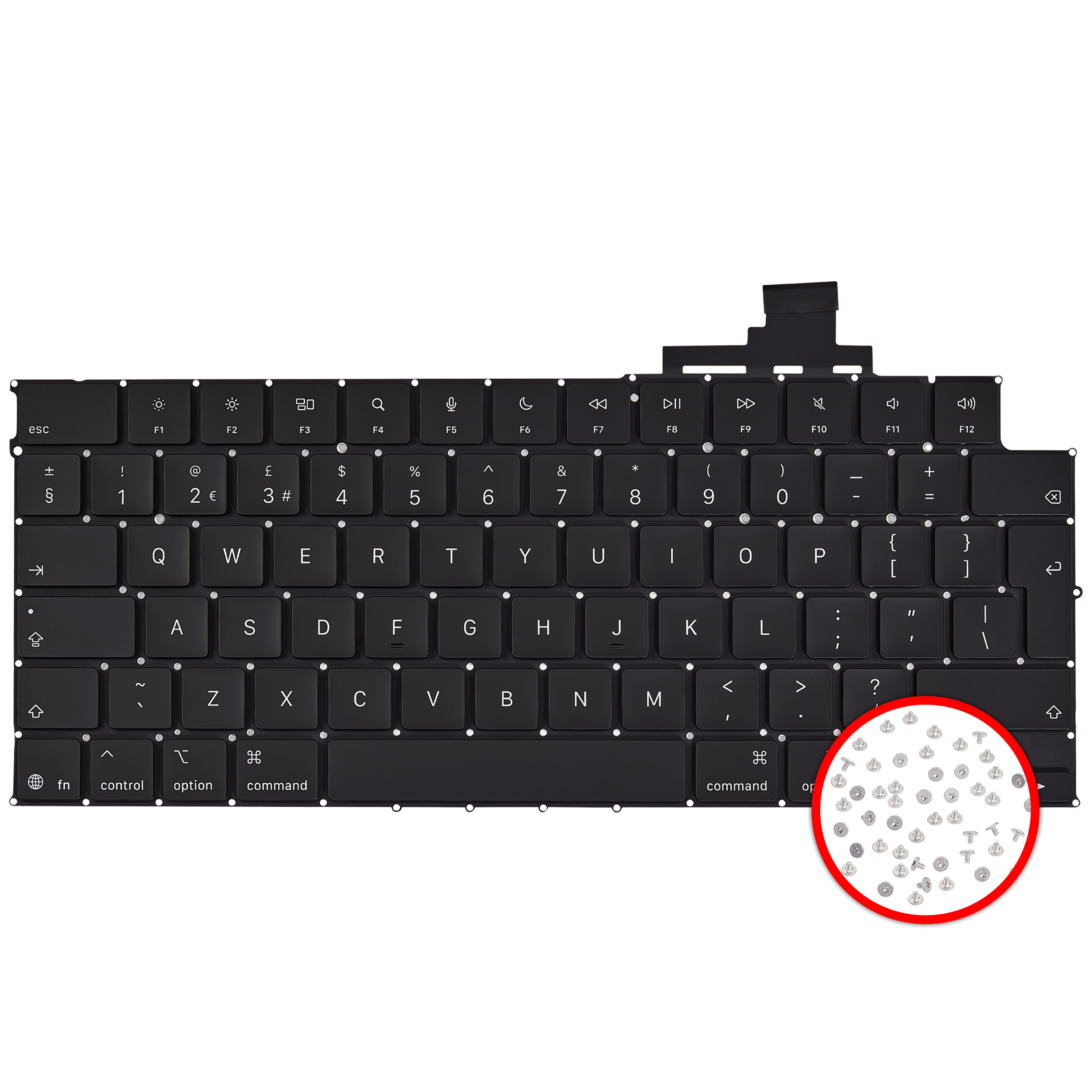 Tastatur m. Hintergrundbeleuchtung + Schrauben f. MacBook Air 13"A3240UK-Layout