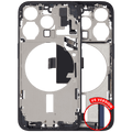 Midframe/Rahmen m. Ladebuchse Flex f. iPhone 15 Pro Blau Titan OEM Pull C US
