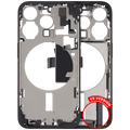 Midframe/Frame with Charging Port Flex Cable and Small Parts for iPhone 15 Pro (US Version) - OEM Pull (Grade C) - Black Titanium