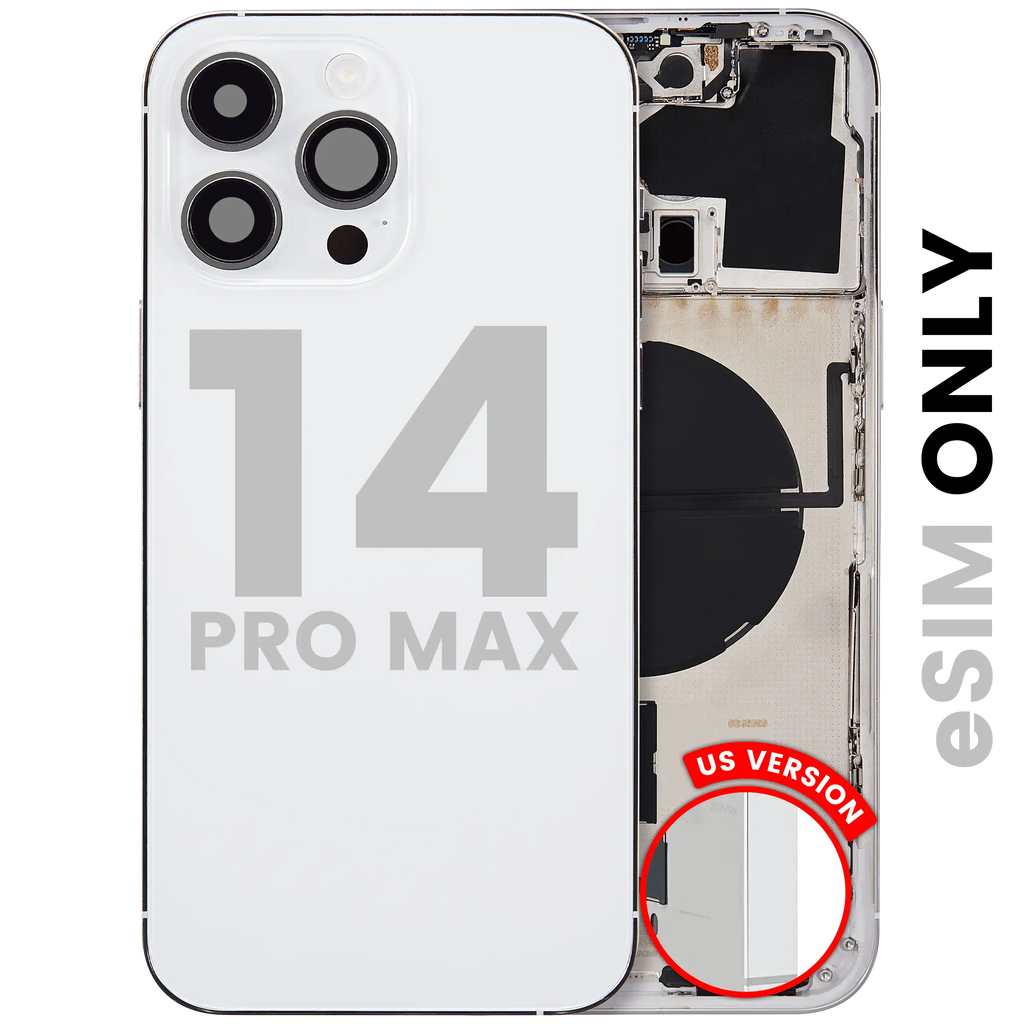 Back Cover/Frame with Small Parts for iPhone 14 Pro Max (US Version) (Used OEM, Grade B) (Silver)