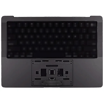 Top Case mit Akku ISO Turkish F für MacBook Pro 14" A3434 (2025) (Genuine OEM) (Space Schwarz)