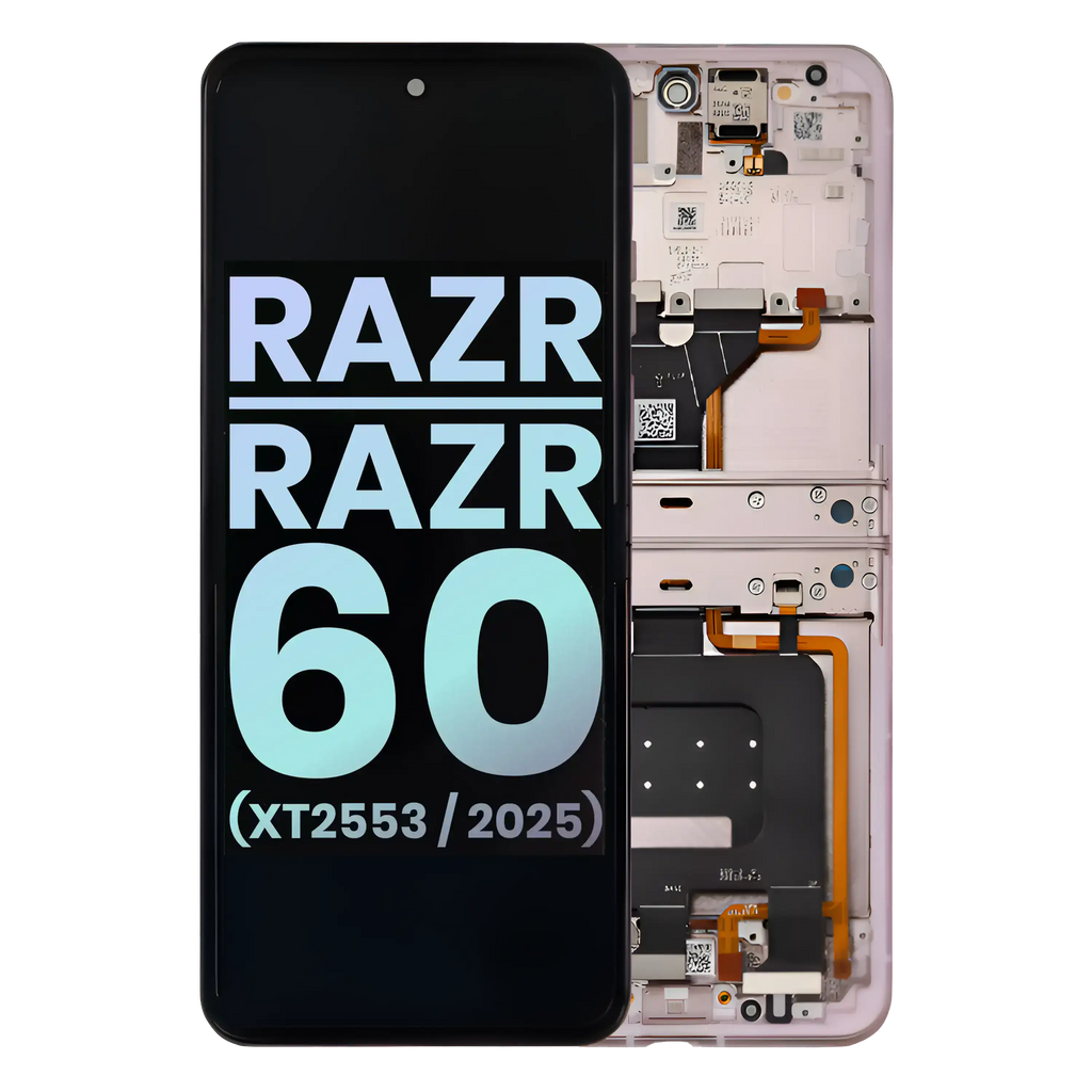 OLED Display with Frame for Motorola Razr / Razr 60 (XT2553 / 2025) (Original OEM) (Parfait Pink)