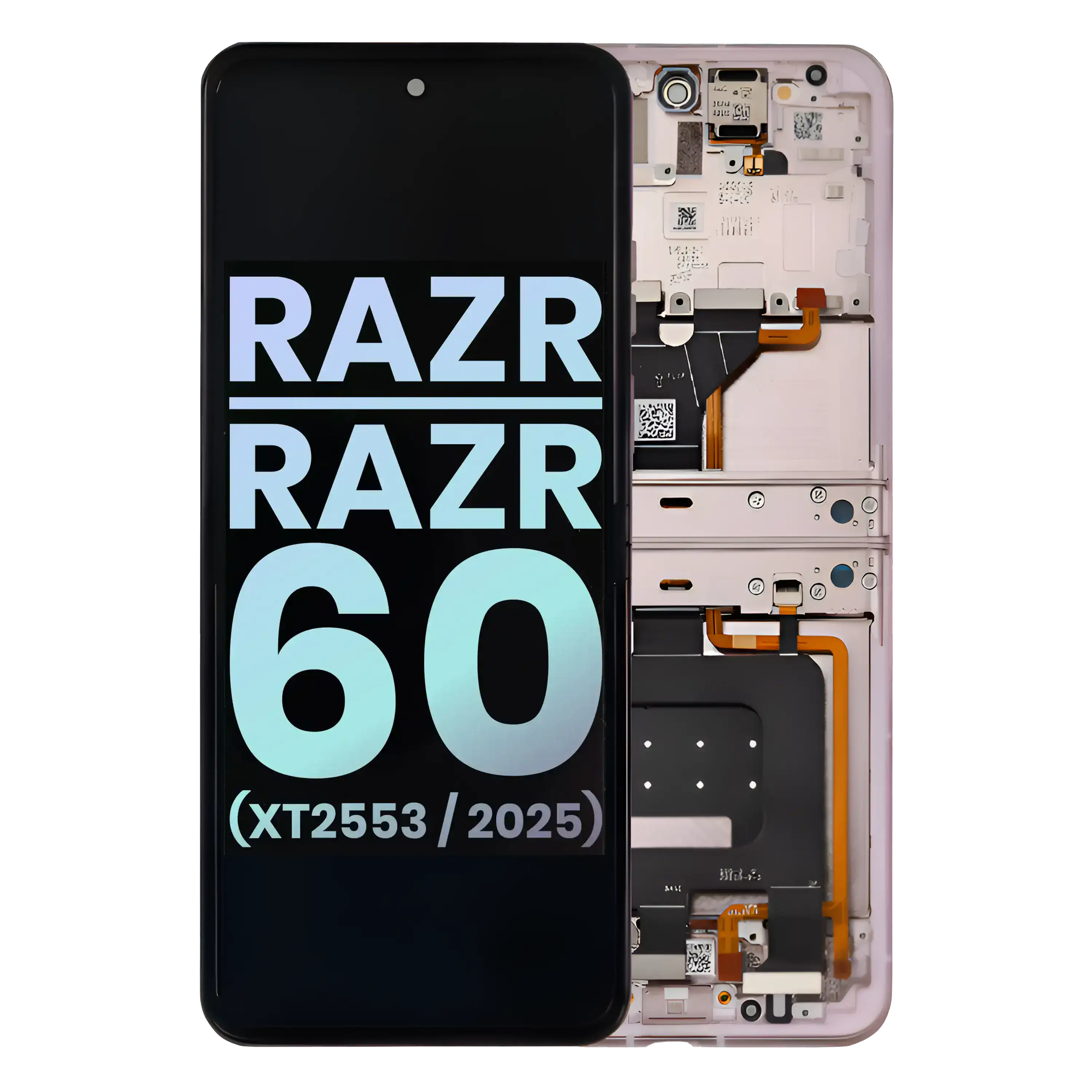 OLED Display with Frame for Motorola Razr / Razr 60 (XT2553 / 2025) (Original OEM) (Parfait Pink)
