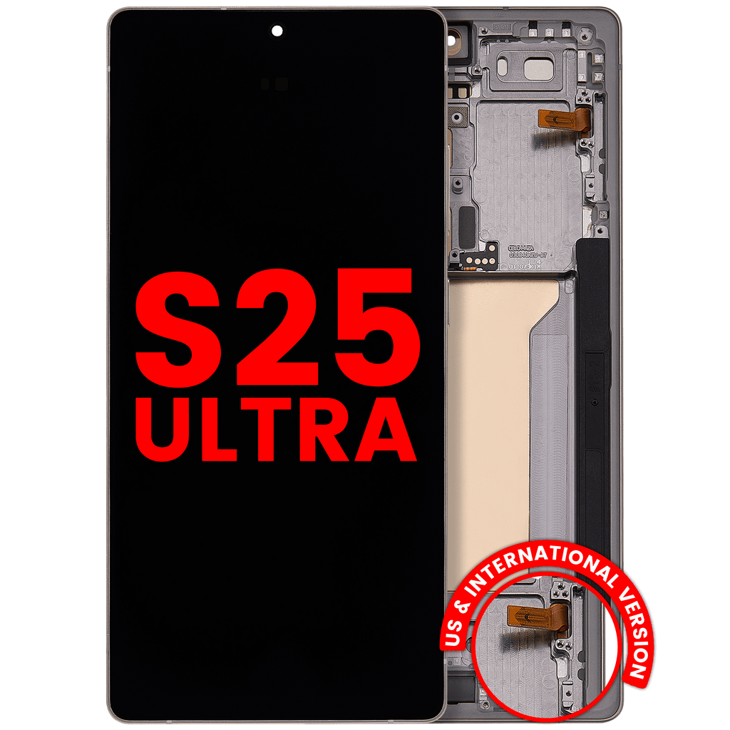 OLED Display with Frame for Samsung Galaxy S25 Ultra 5G (Aftermarket Plus) (US & International) (Titanium Pink Gold / Jade Green / Grey)