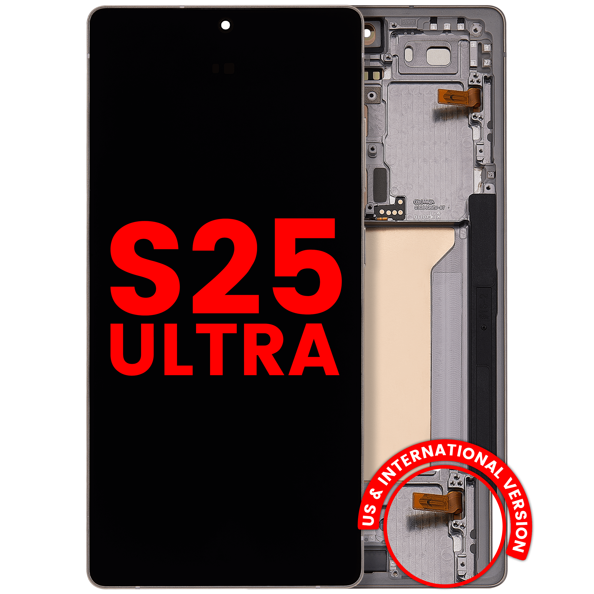 OLED Display with Frame for Samsung Galaxy S25 Ultra 5G (Aftermarket Plus) (US & International) (Titanium Pink Gold / Jade Green / Grey)