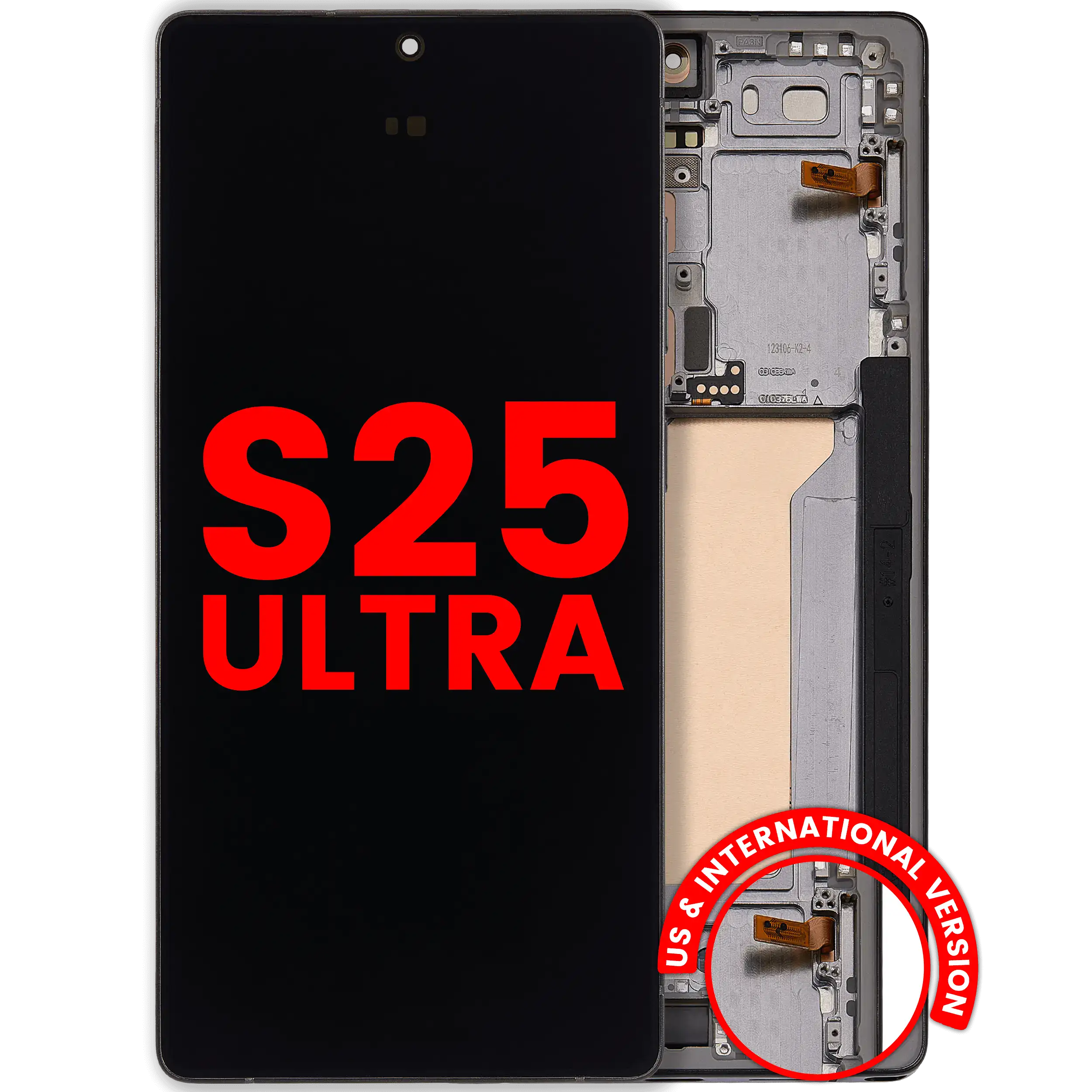 OLED+ Rahmen f. Samsung Galaxy S25 Ultra, Aftermarket Plus, Jet Black