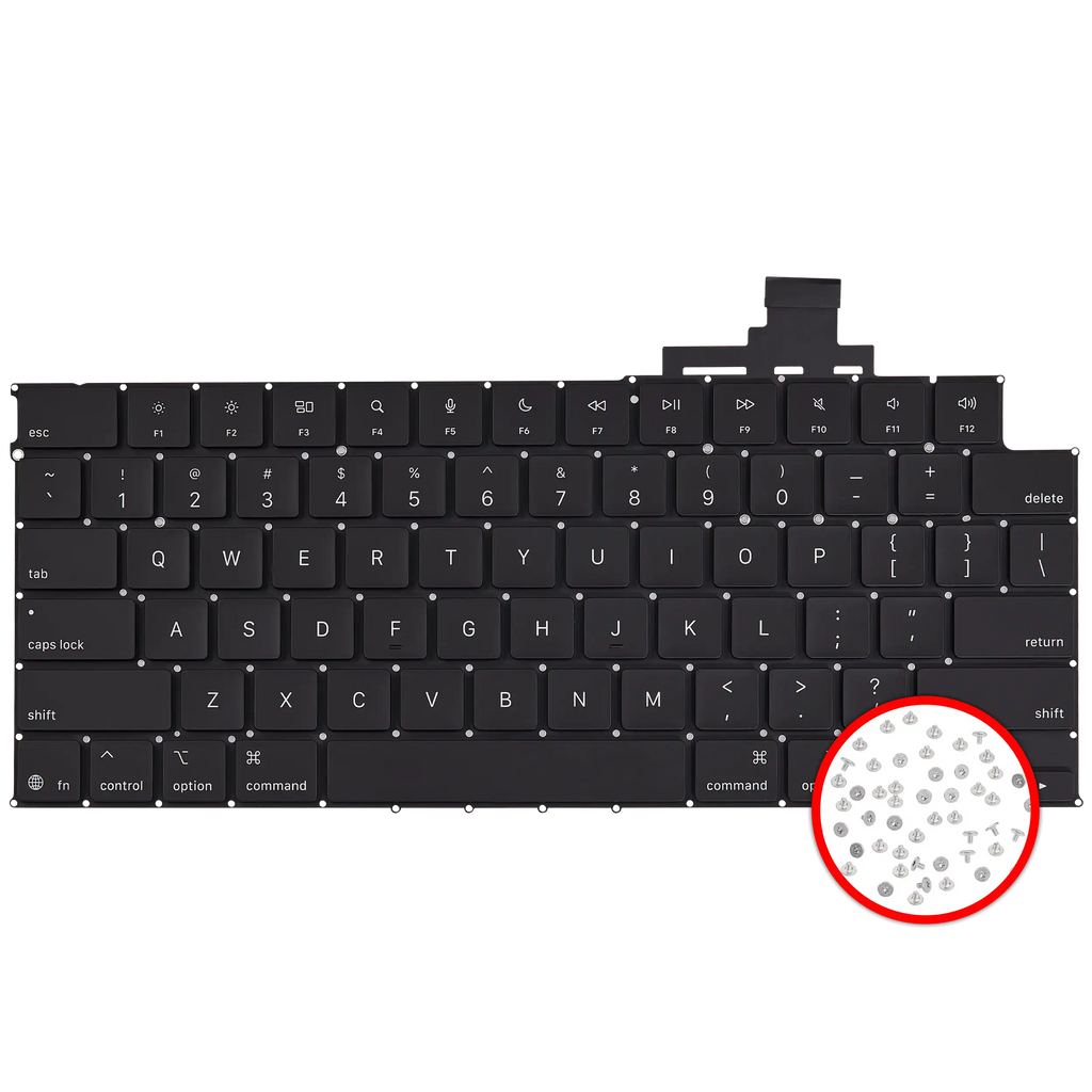 Tastatur mit Beleuchtung und Schrauben für MacBook Air 13" A3240 (2025) US
