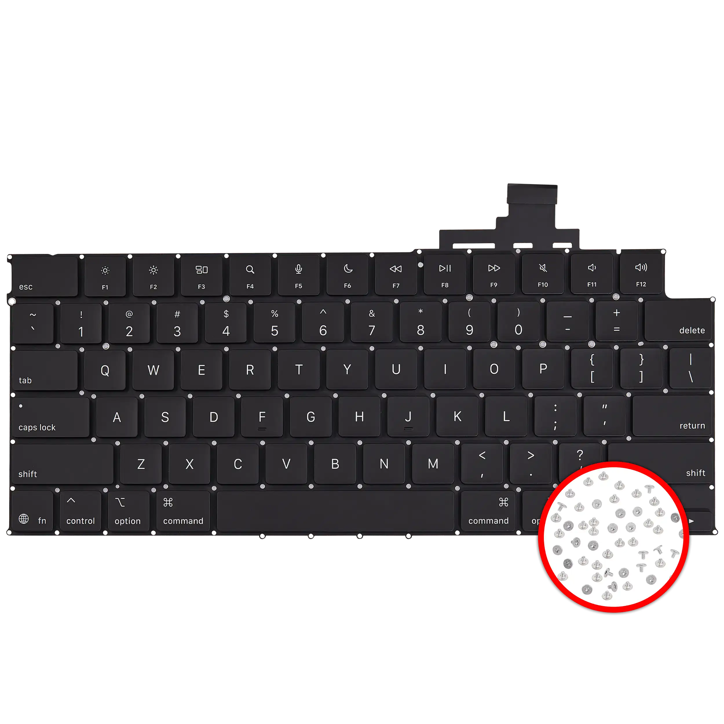 Tastatur mit Beleuchtung und Schrauben für MacBook Air 13" A3240 (2025) US