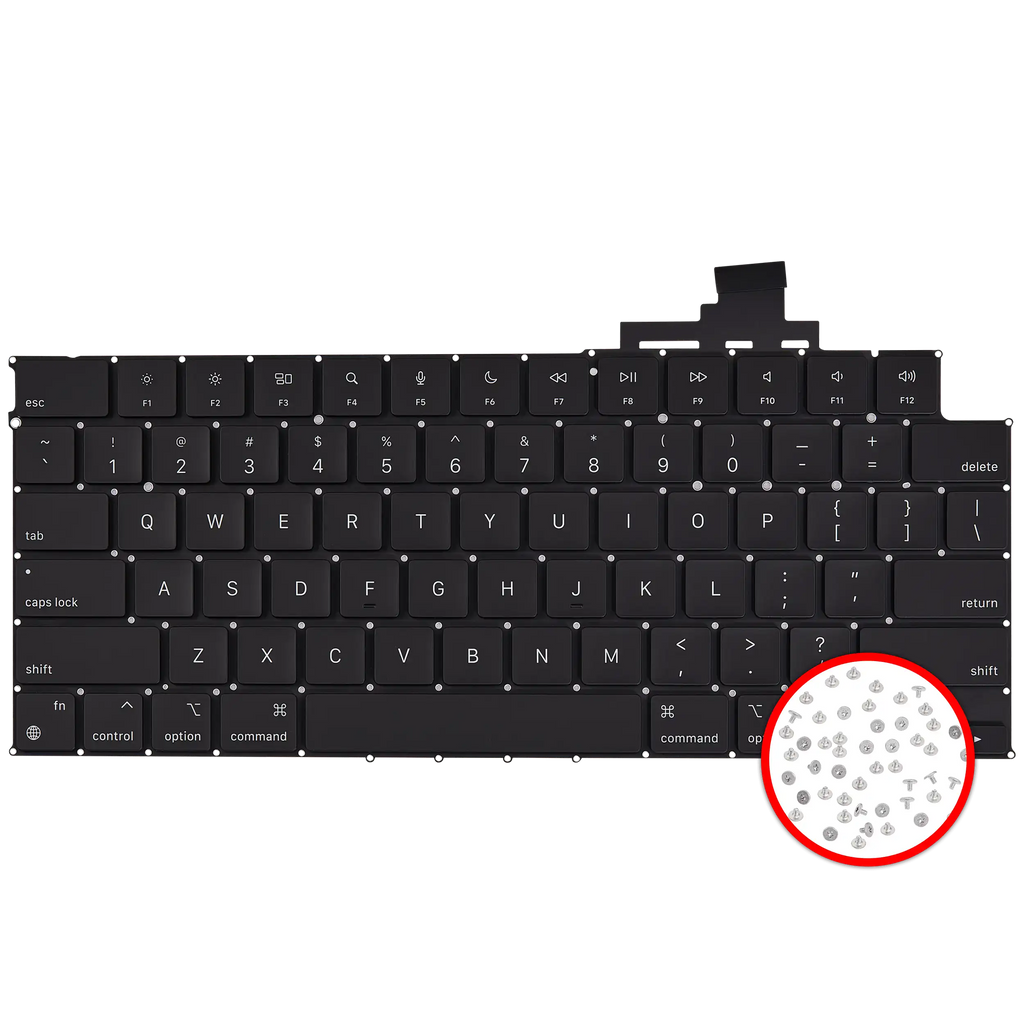 Tastatur m. Hintergrundbeleuchtung & Schrauben f. MacBook Air 13" A3113 (2024) U