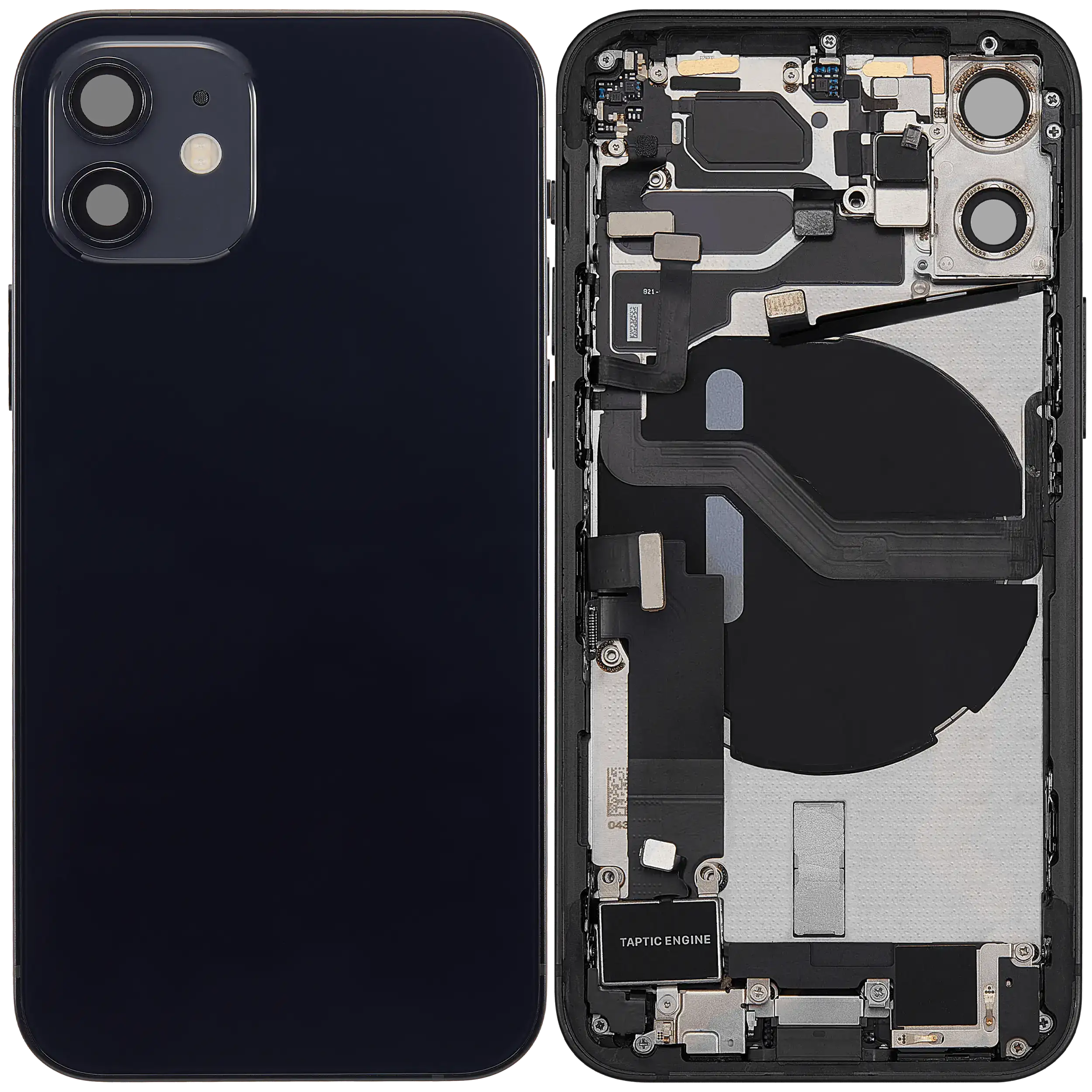 Original Apple-Ausbau A gebraucht – iPhone 12 Mini EU / Backcover/Rahmen Schwarz