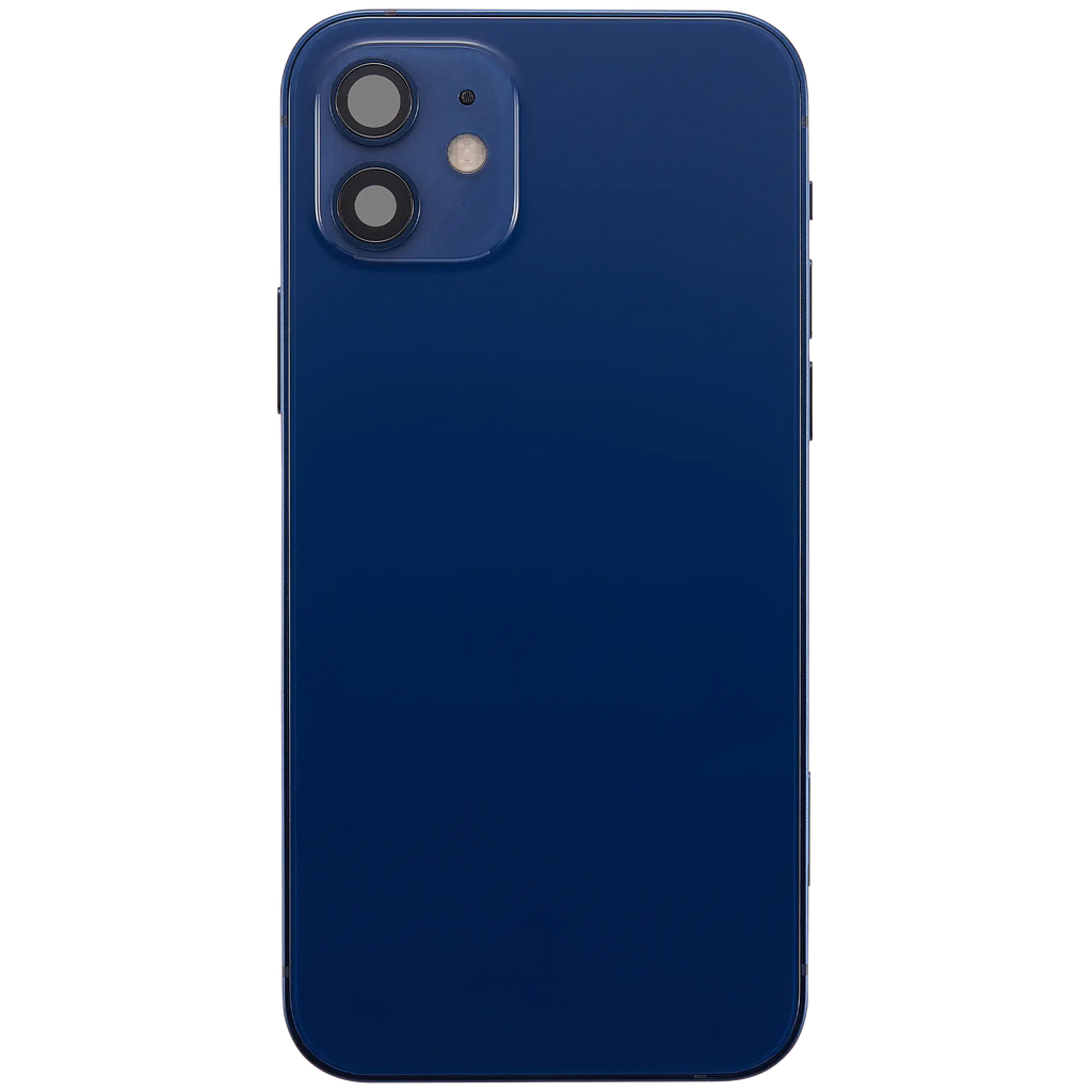 Back Cover/Frame with Charging Port Flex and Small Parts for iPhone 12 Mini (EU/Global Version) (Used OEM Pull, Grade B) (Blue)