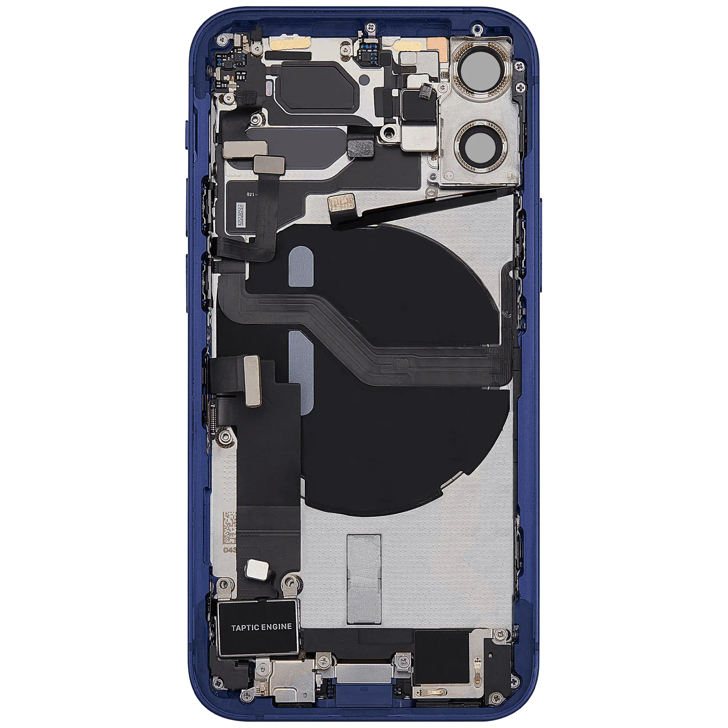 Back Cover/Frame with Charging Port Flex and Small Parts for iPhone 12 Mini (EU/Global Version) (Used OEM Pull, Grade B) (Blue)