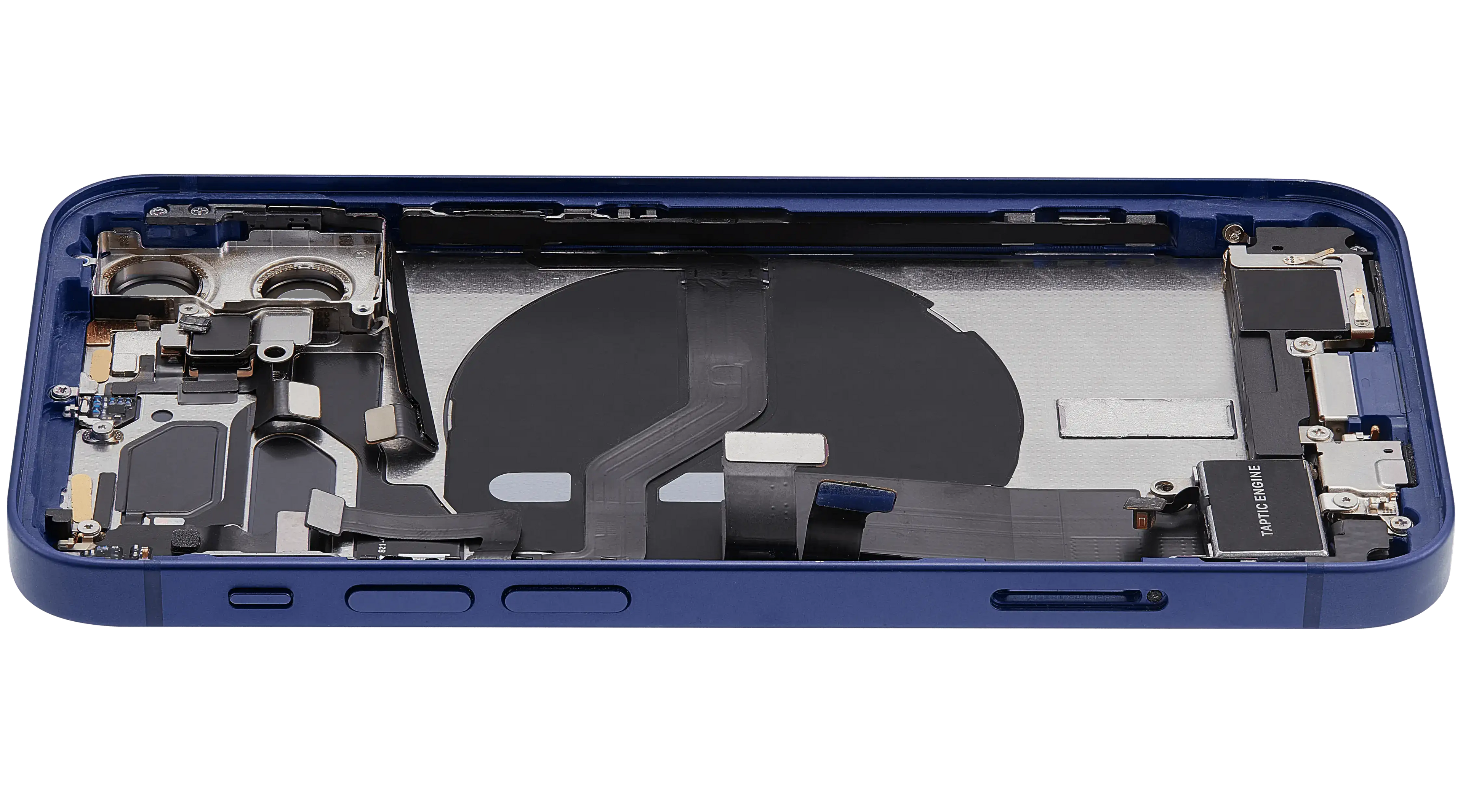Back Cover/Frame with Charging Port Flex and Small Parts for iPhone 12 Mini (EU/Global Version) (Used OEM Pull, Grade B) (Blue)