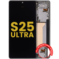 OLED Display with Frame for Samsung Galaxy S25 Ultra 5G, Refurbished, US & International, Titanium Jet Black