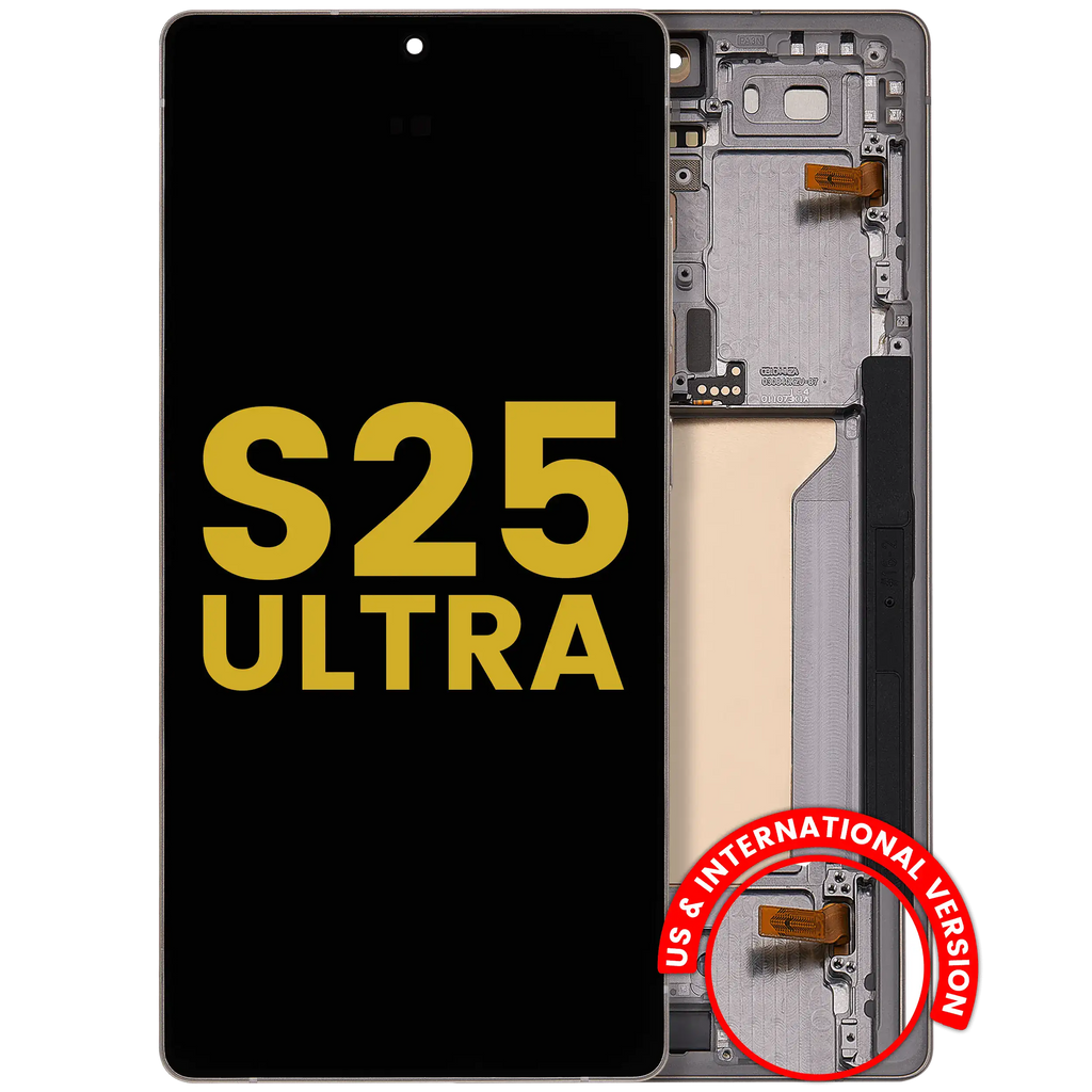 OLED Display with Frame for Samsung Galaxy S25 Ultra 5G (Refurbished) (Titanium Pink Gold / Jade Green / Grey)