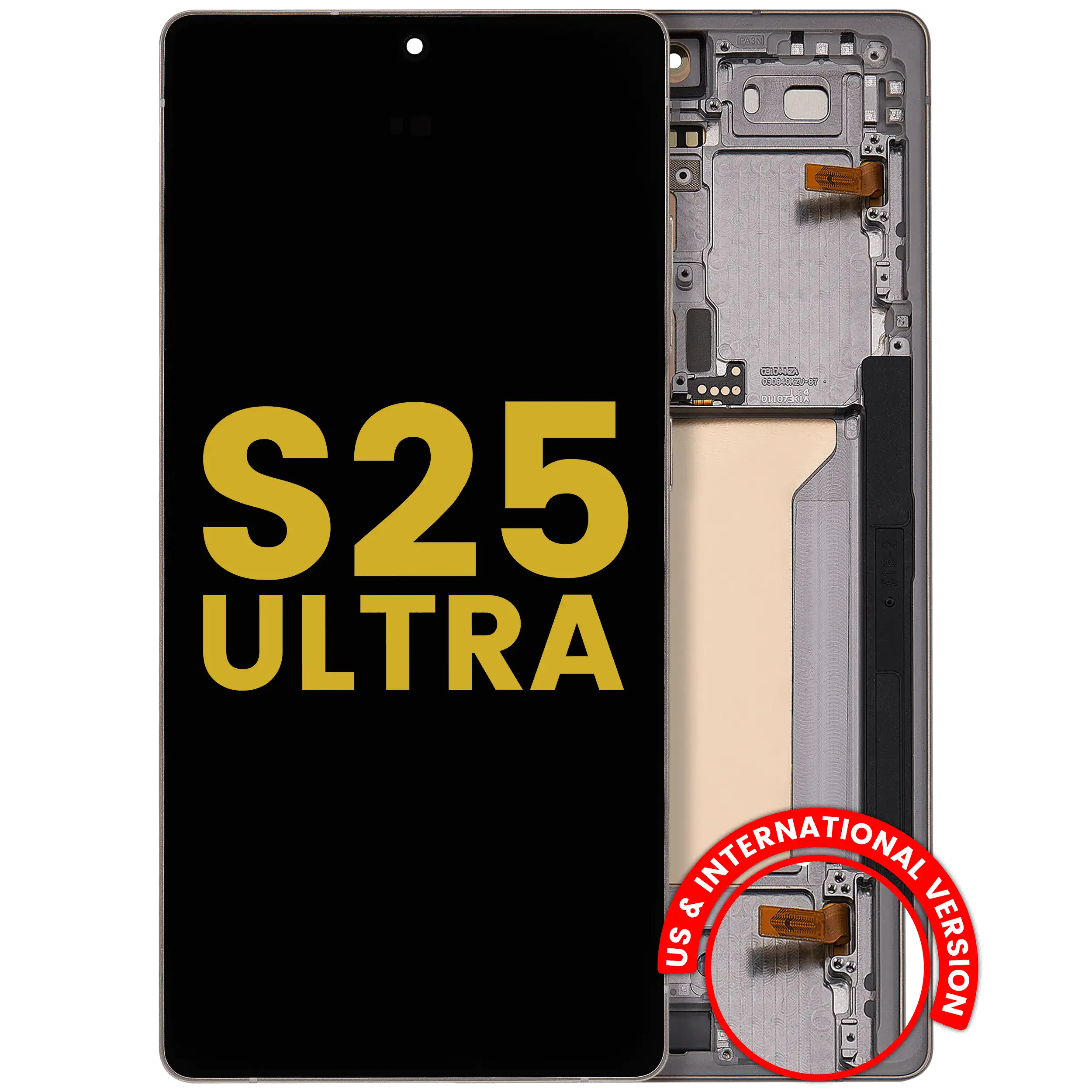 OLED Display with Frame for Samsung Galaxy S25 Ultra 5G (Refurbished) (Titanium Pink Gold / Jade Green / Grey)