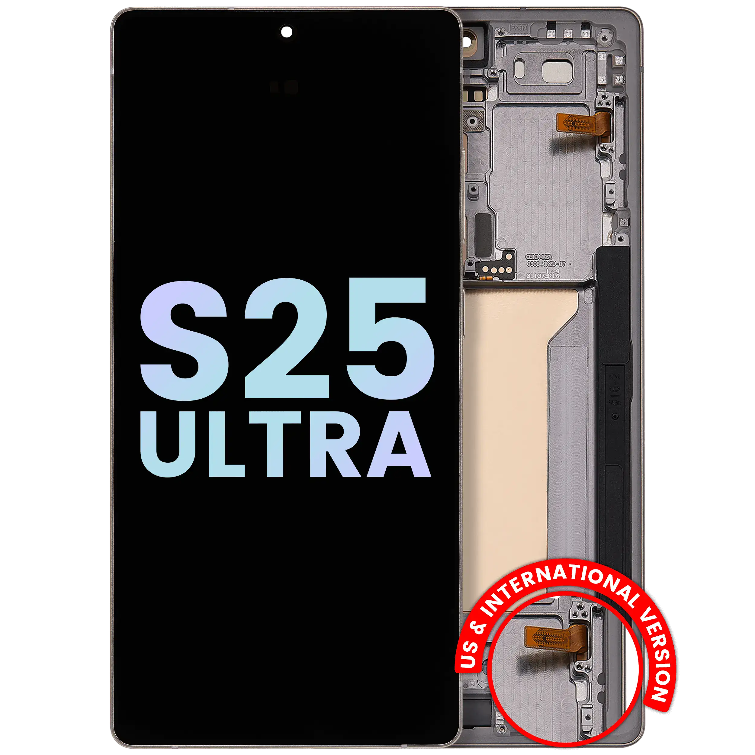 OLED-Display mit Rahmen für Samsung Galaxy S25 Ultra Service Pack versch. Farben