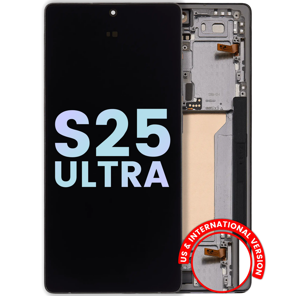 OLED Display with Frame for Samsung Galaxy S25 Ultra 5G (Service Pack) (US & International) (Titanium Jet Black)