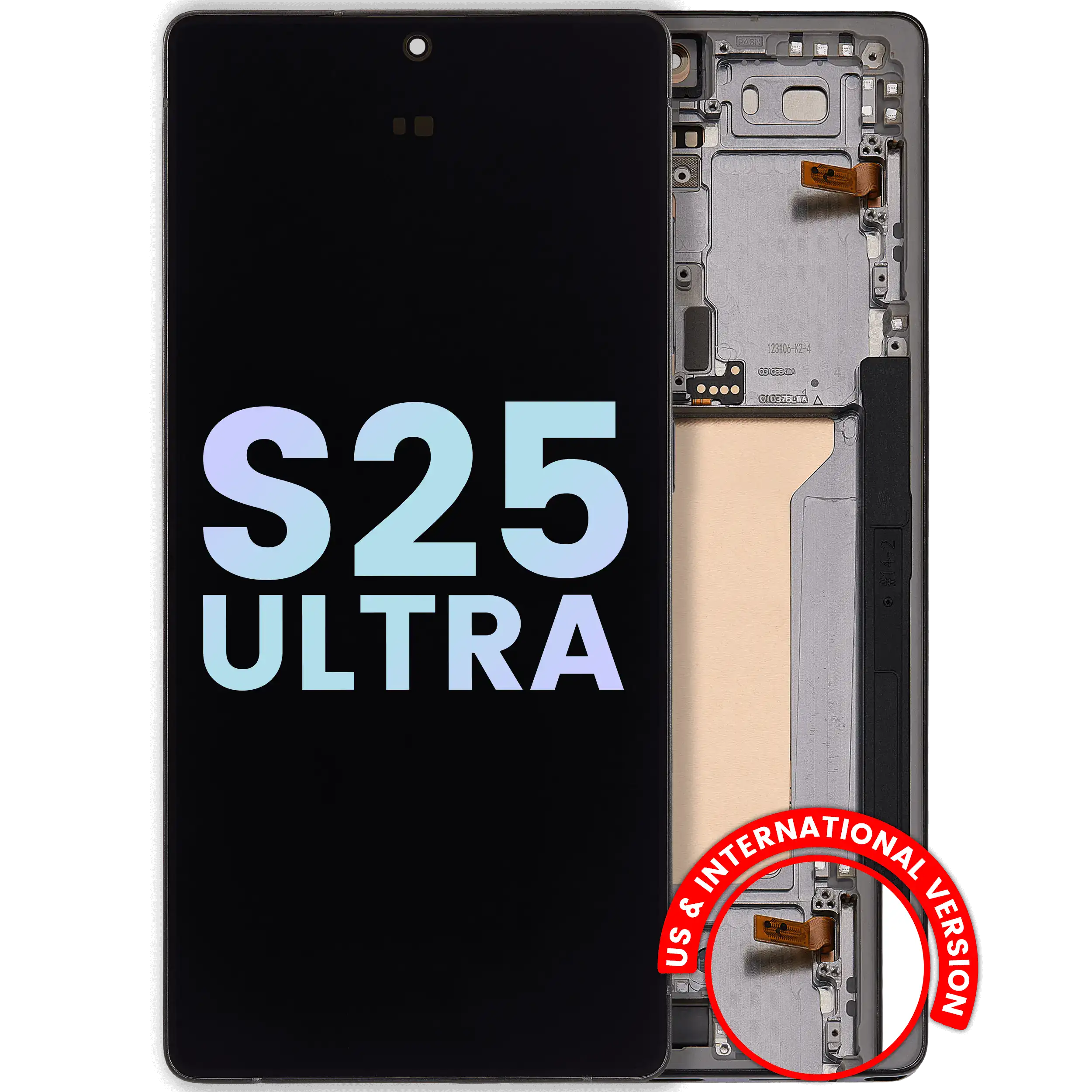 OLED Display with Frame for Samsung Galaxy S25 Ultra 5G (Service Pack) (US & International) (Titanium Jet Black)