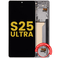 OLED Display with Frame for Samsung Galaxy S25 Ultra 5G (Refurbished) (US & International) (Titanium White Silver)