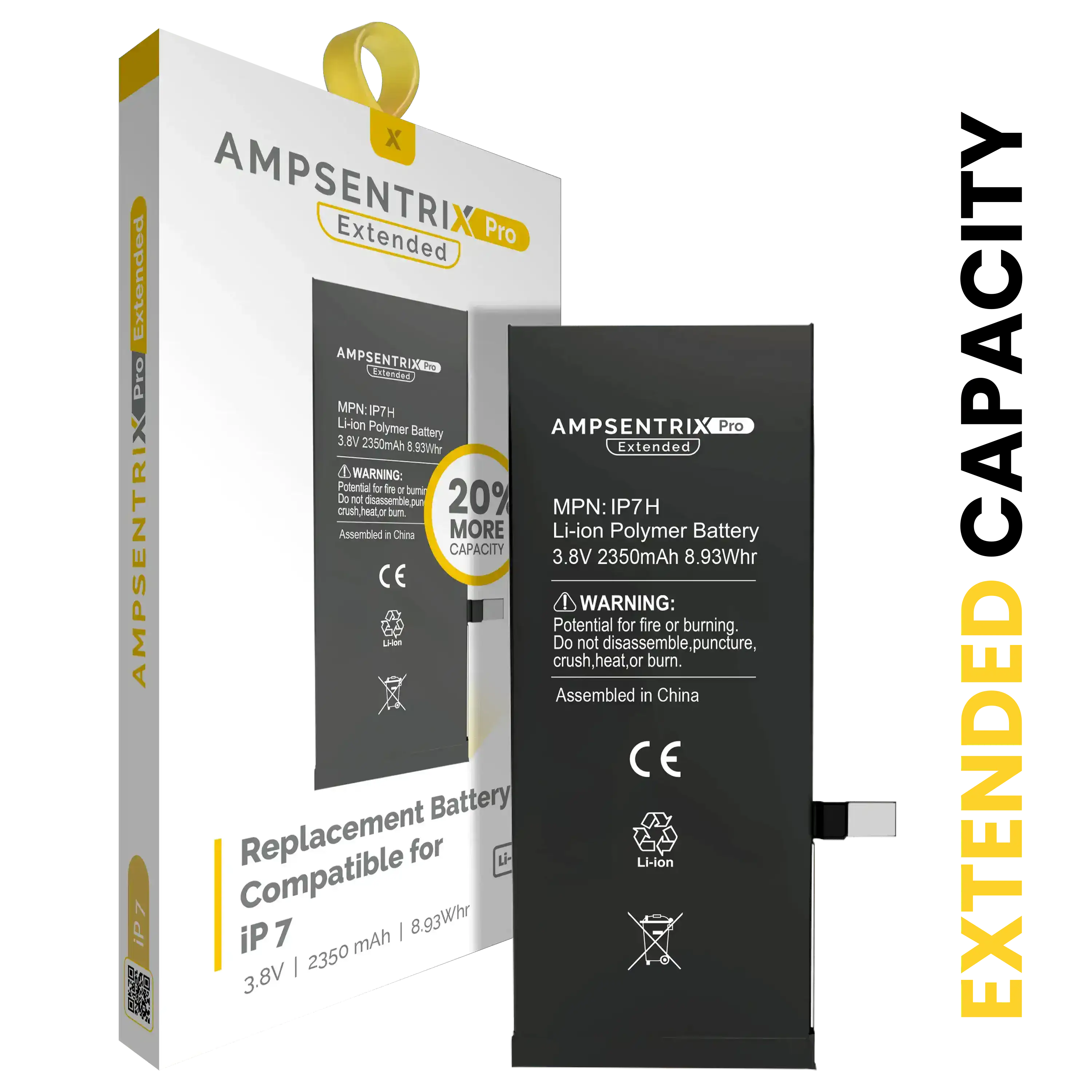 Ersatzakku für iPhone 7 (AmpSentrix Pro Extended)