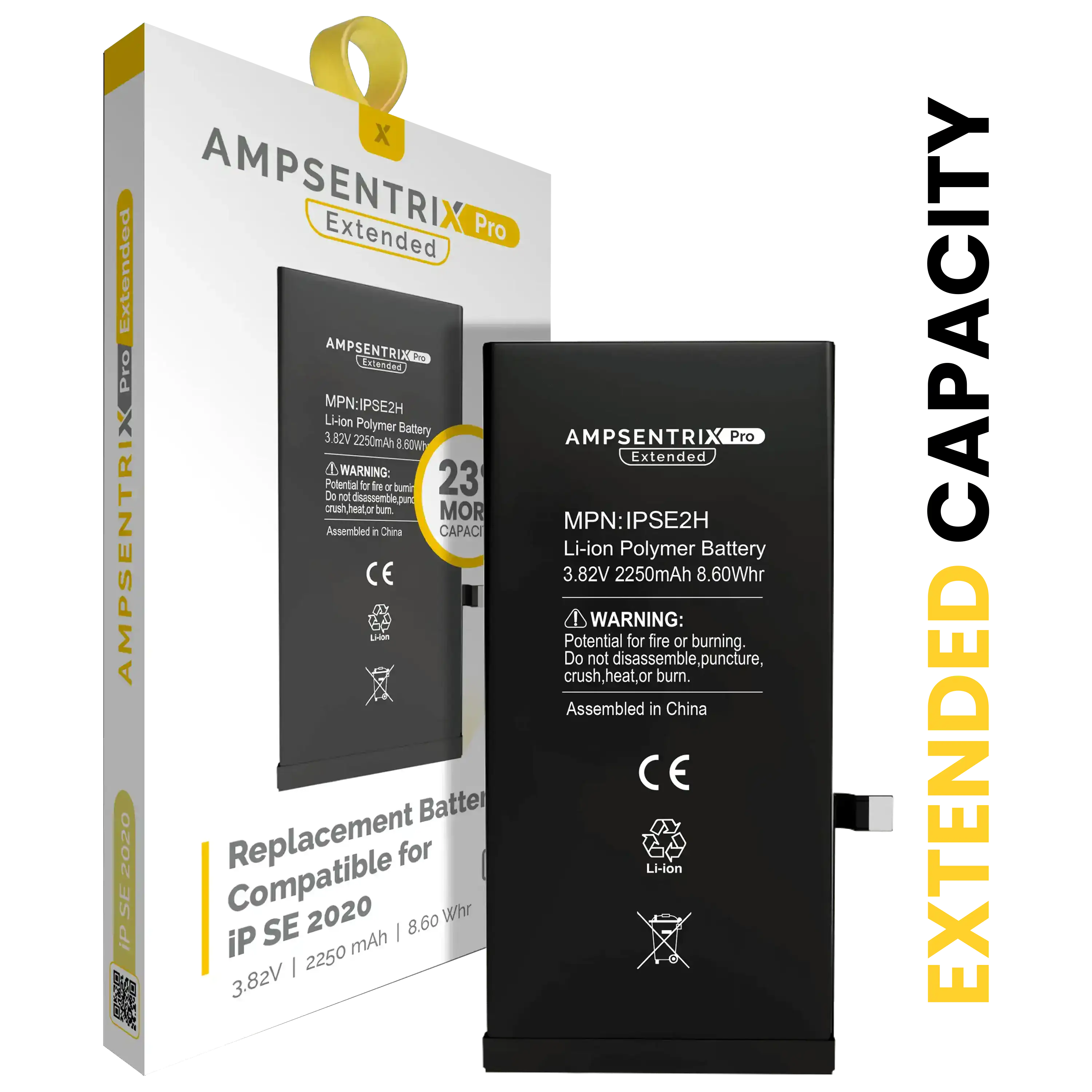 Replacement Battery for iPhone SE (2020) (Ampsentrix Pro Extended)