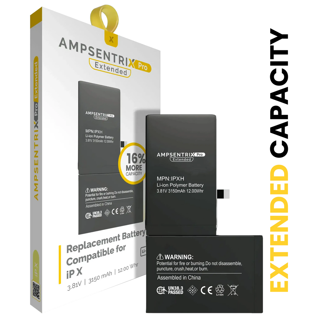 Ersatzakku für iPhone X (AmpSentrix Pro Extended)