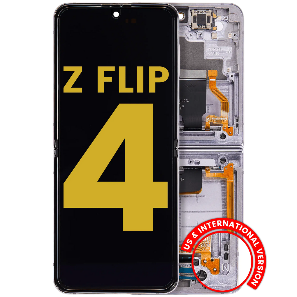 Inner OLED Display with Frame for Samsung Galaxy Z Flip 4 5G (US & International Version) (Refurbished) (Bora Purple)