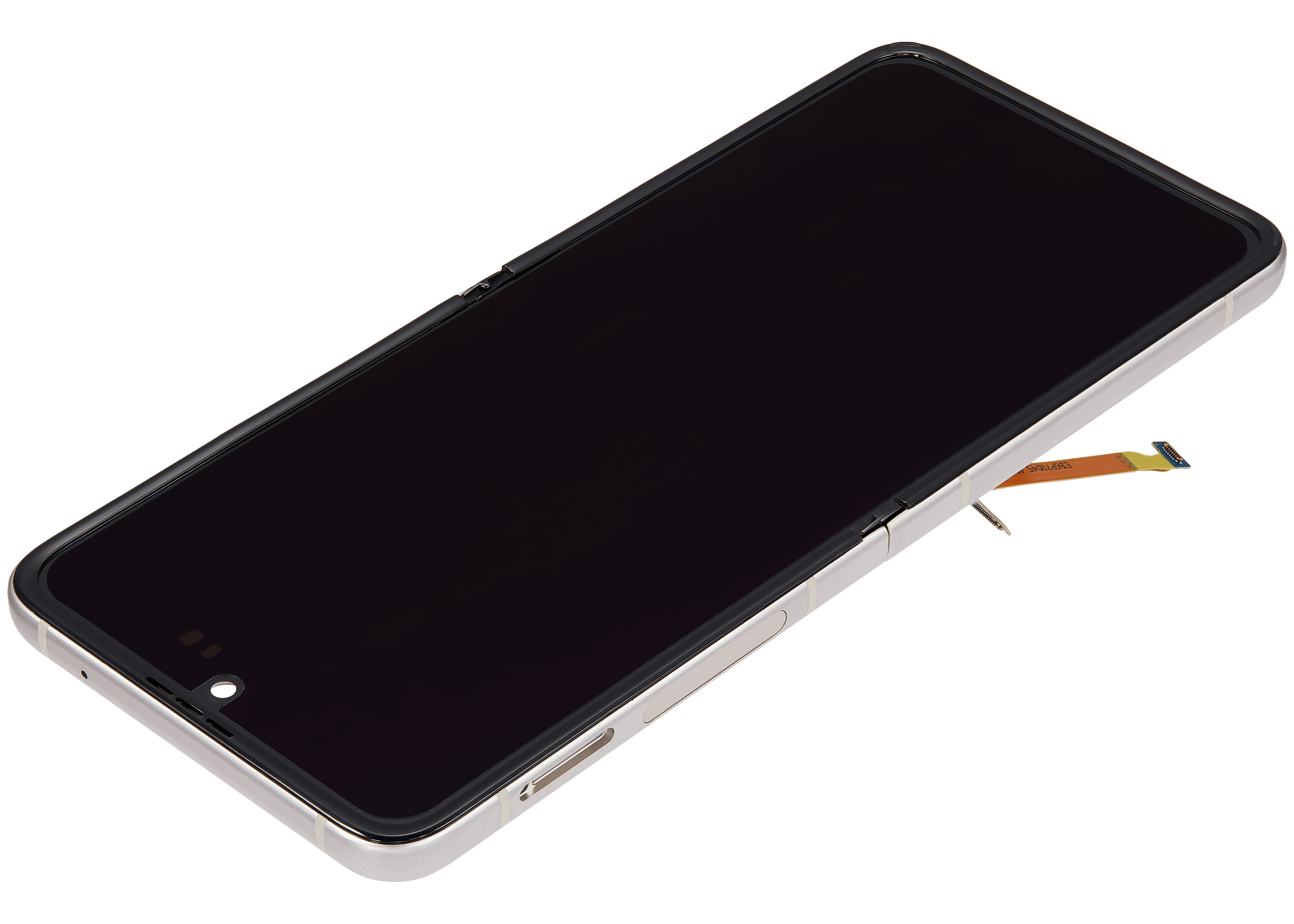Inner OLED-Display mit Rahmen Compatible für Samsung Galaxy Z Flip 3 5G (F711) (US & International) (Aftermarket Plus) (Cream)