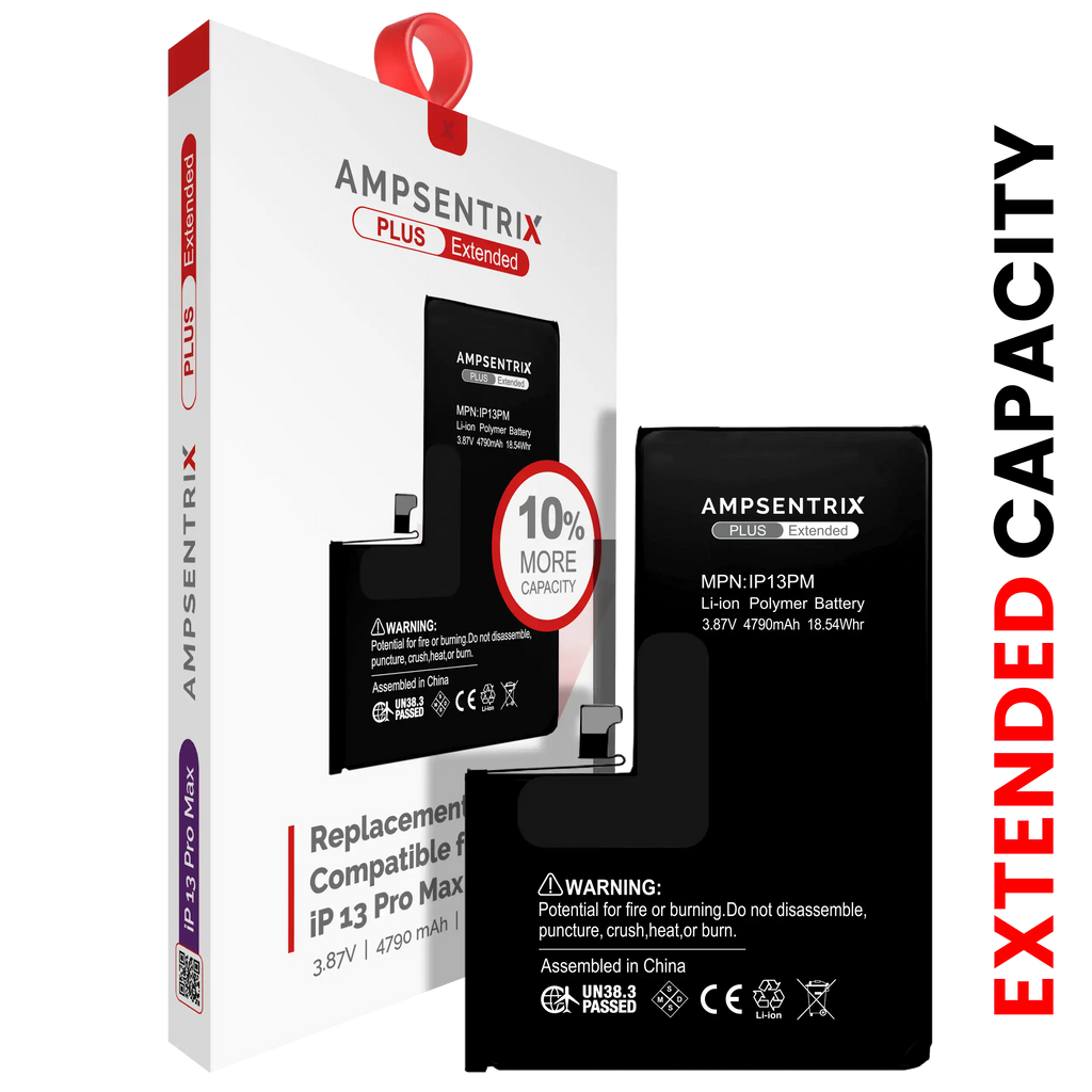 Replacement Battery for iPhone 13 Pro Max (AmpSentrix Plus Extended)
