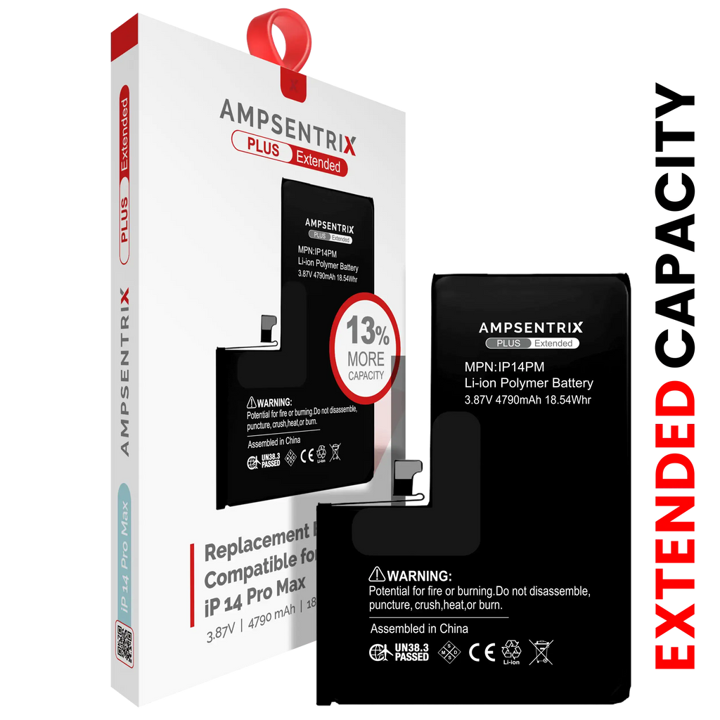 Replacement Battery for iPhone 14 Pro Max (AmpSentrix Plus Extended)