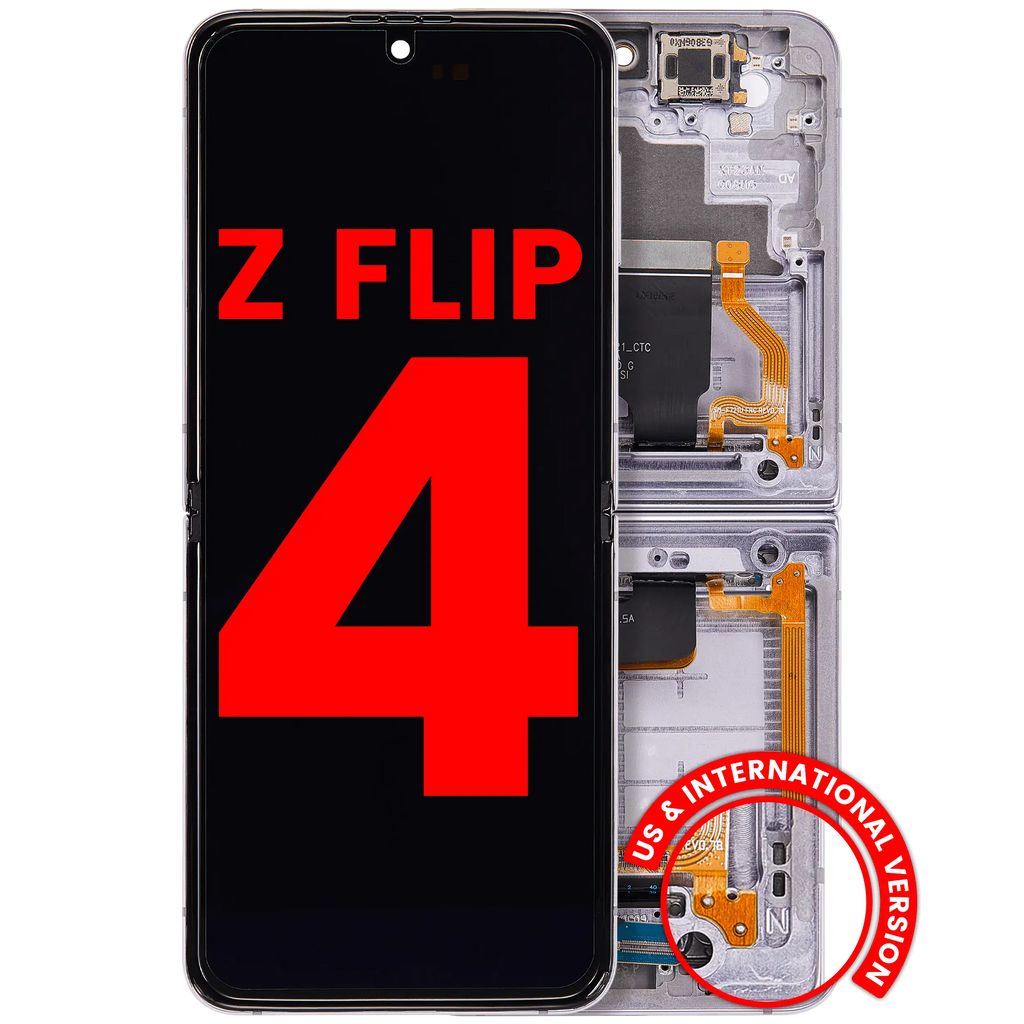 OLED-Display mit Rahmen Bora Purple (Aftermarket Plus) Samsung Galaxy Z Flip 4