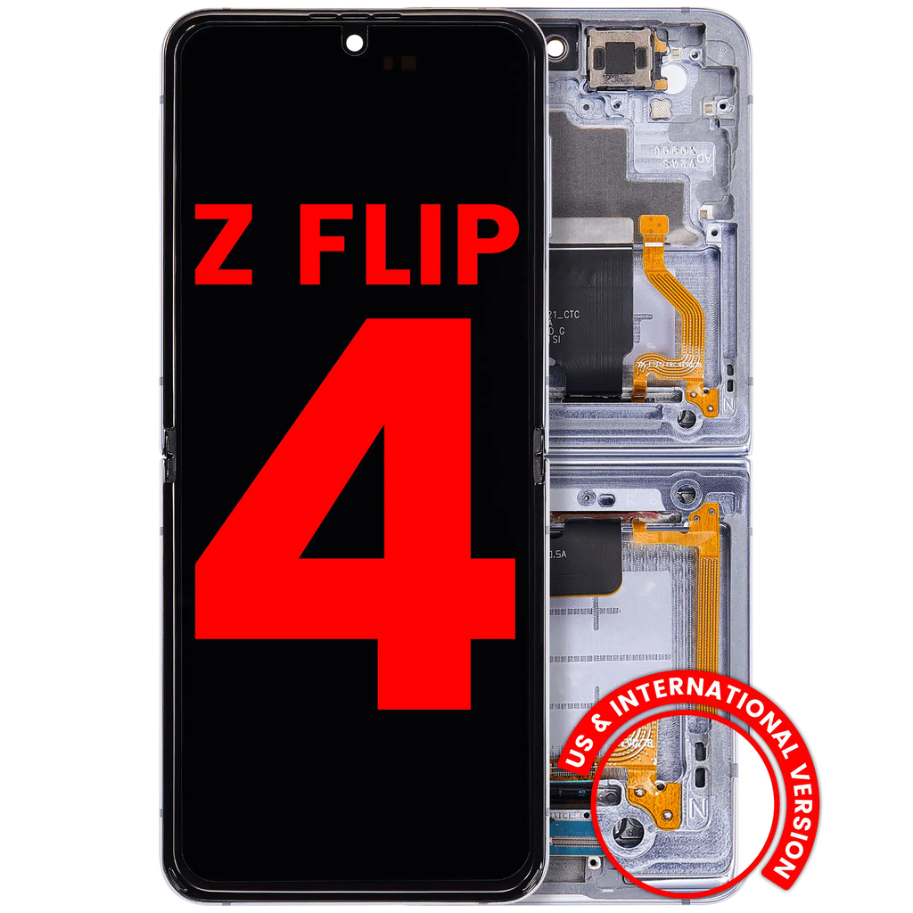 Inner OLED Display with Frame compatible for Samsung Galaxy Z Flip 4 5G (F721) (US & International Version) (Aftermarket Plus) (Blue)
