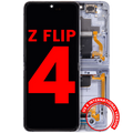 Innere OLED-Display mit Rahmen für Samsung Galaxy Z Flip 4 Blau Aftermarket Plus