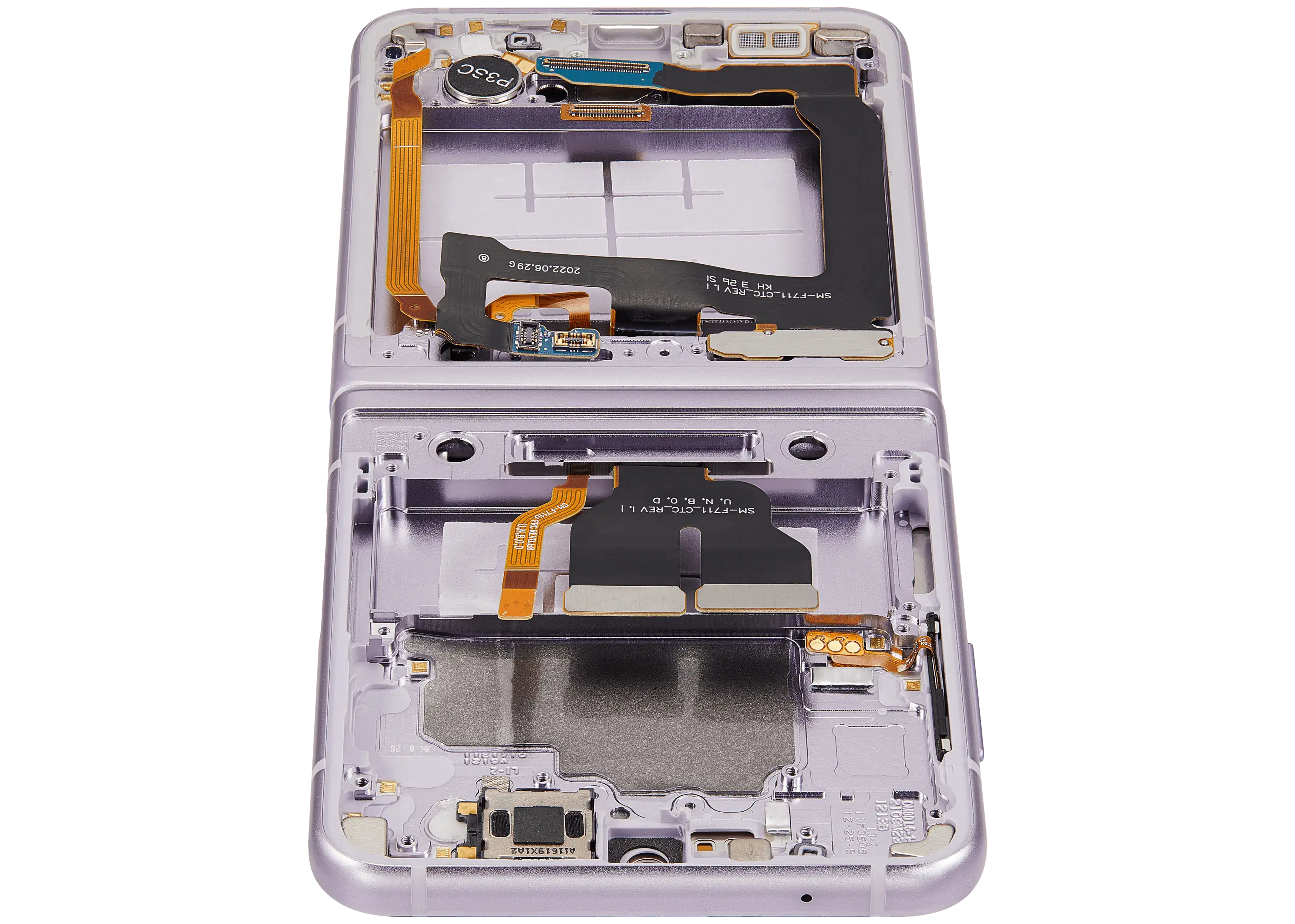 Internal OLED Display with Frame for Samsung Galaxy Z Flip 3 5G (F711) (Aftermarket) (Lavender)