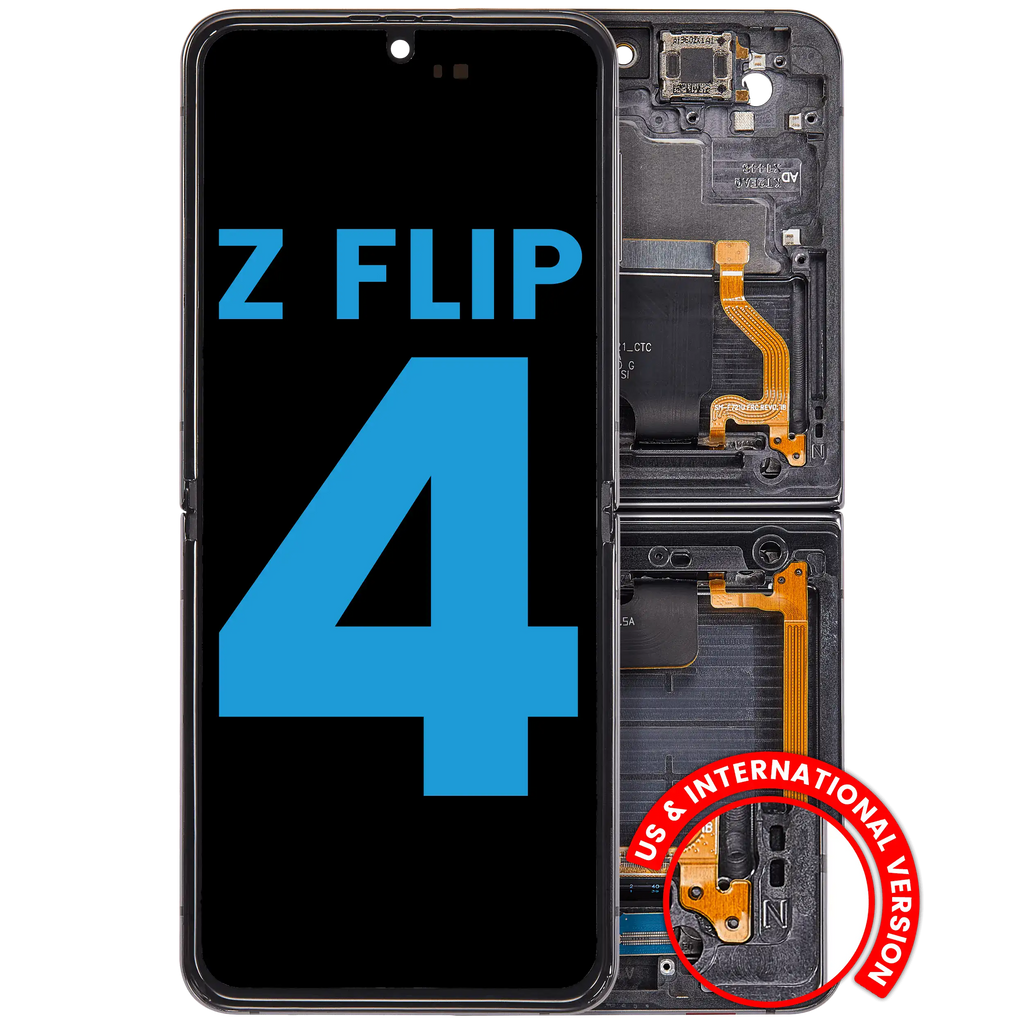 Innen-OLED mit Rahmen für Samsung Galaxy Z Flip 4 Graphite Aftermarket