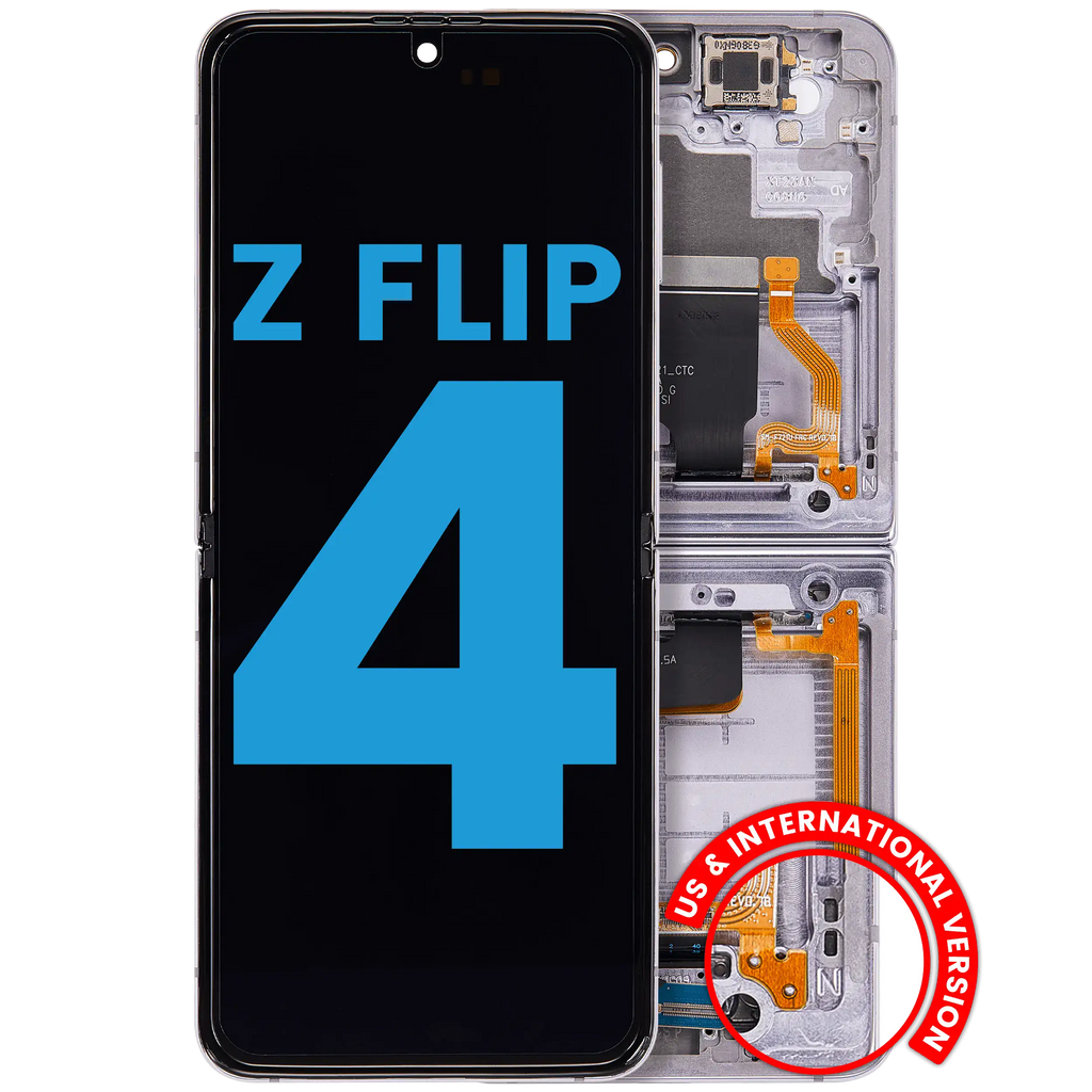 OLED-Innendisplay mit Rahmen Samsung Galaxy Z Flip 4 5G Bora Purple Aftermarket