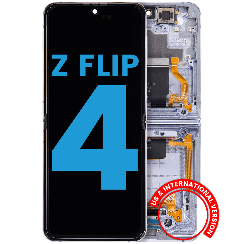 Internal OLED Screen with Frame Compatible for Samsung Galaxy Z Flip 4 5G (F721) (US & International Version) (Aftermarket) (Blue)