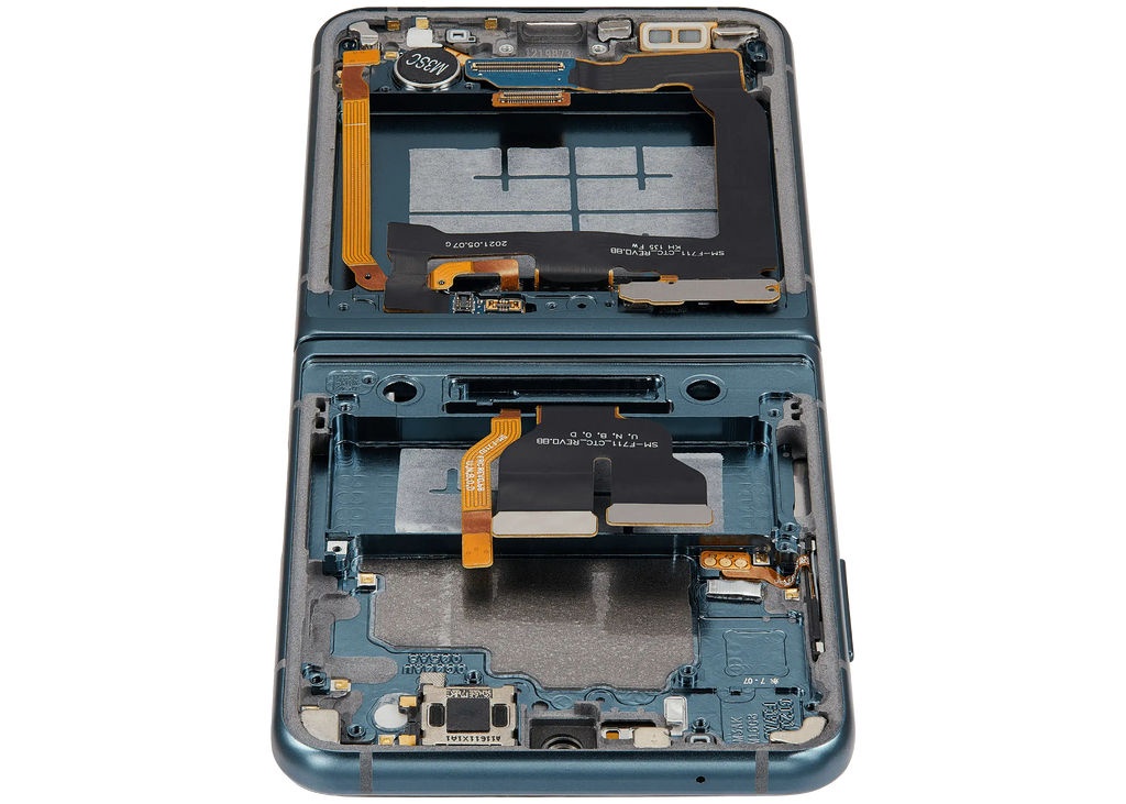 Inner OLED-Display mit Rahmen Compatible für Samsung Galaxy Z Flip 3 5G (F711) (US & International) (Aftermarket) (Grün)