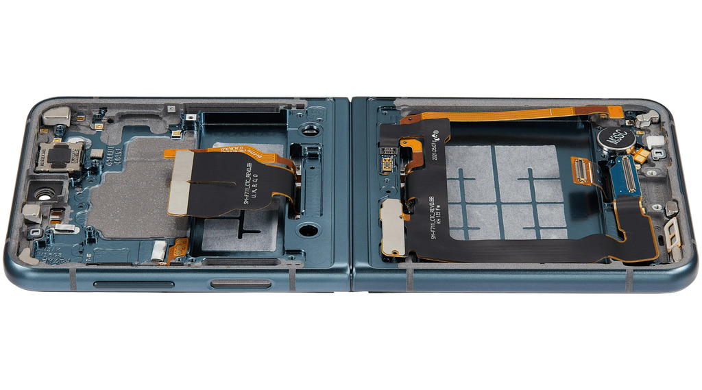 Inner OLED-Display mit Rahmen Compatible für Samsung Galaxy Z Flip 3 5G (F711) (US & International) (Aftermarket) (Grün)