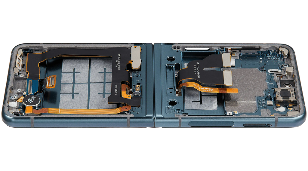 Inner OLED-Display mit Rahmen Compatible für Samsung Galaxy Z Flip 3 5G (F711) (US & International) (Aftermarket) (Grün)