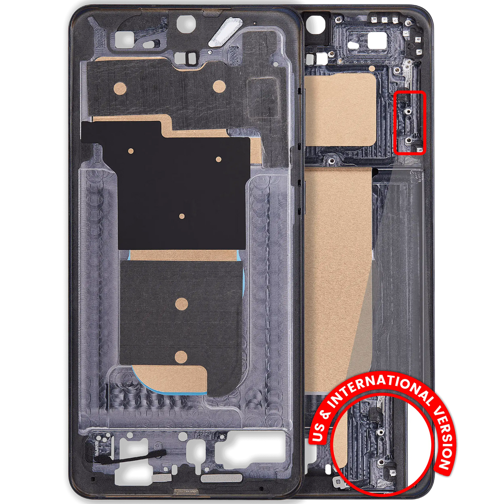 Midframe/Rahmen Compatible für Samsung Galaxy S25 Edge 5G (US & Internationale Version) (Titanium Jetblack)