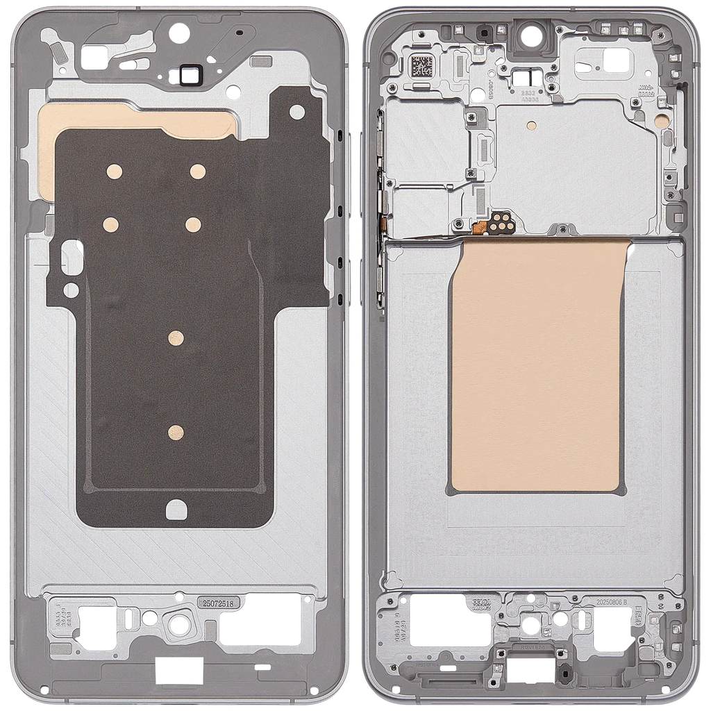 Midframe/Rahmen Compatible für Samsung Galaxy S25 FE 5G (US & Internationale Version) (Icyblue / White)